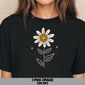 Boho Daisy Solo PNG | Sublimation Commercial Use POD