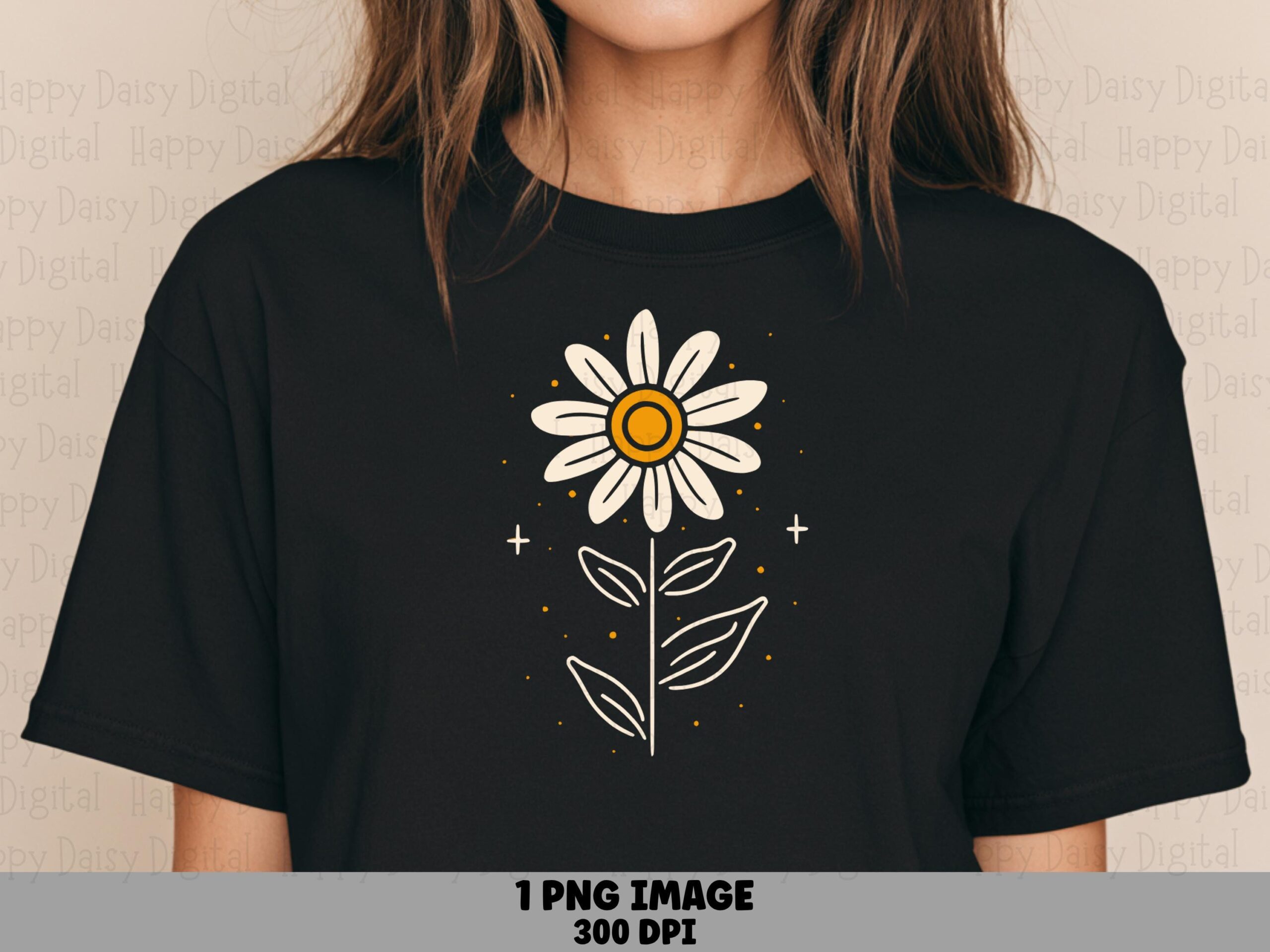 Boho Daisy Solo PNG | Sublimation Commercial Use POD
