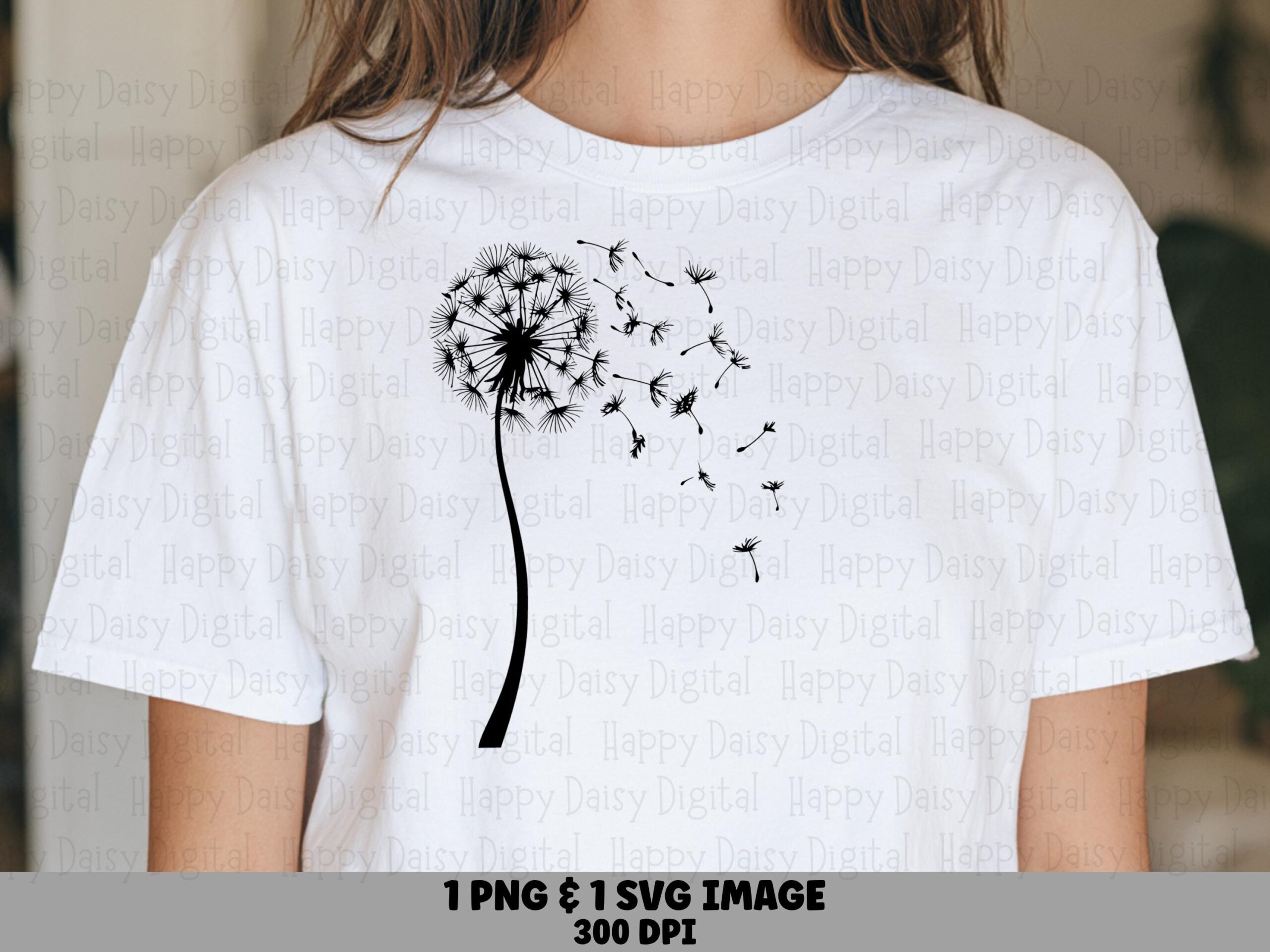 Dandelion Drift PNG SVG | Sublimation Commercial Use POD