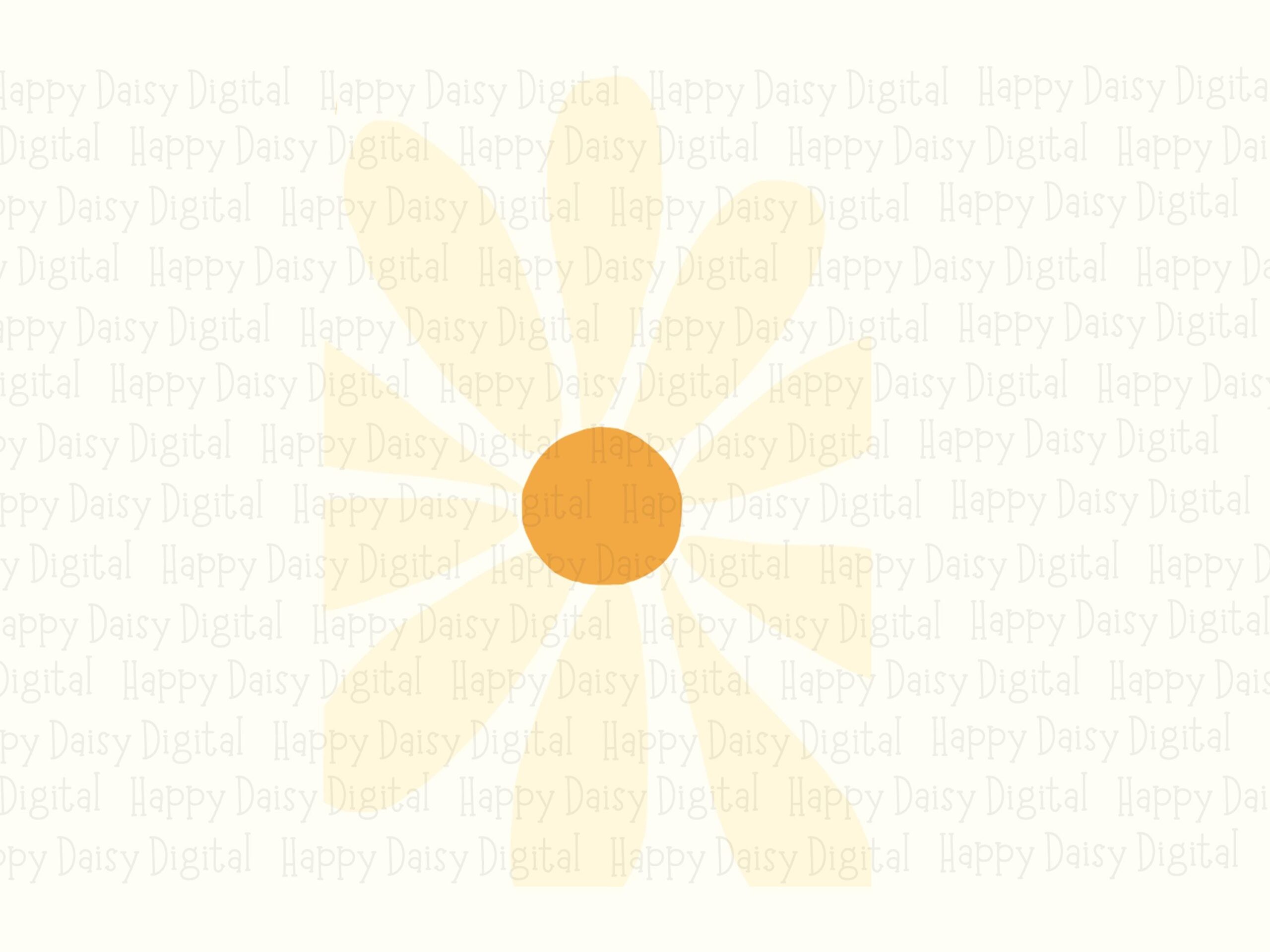 Pale Daisy Minimal PNG SVG | Sublimation Commercial Use POD - Image 2