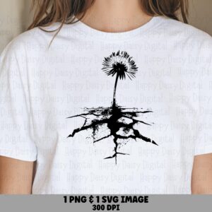 Cracked Earth Dandelion PNG SVG | Sublimation Commercial Use POD
