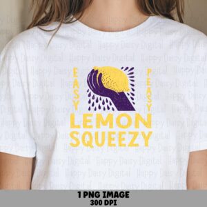 Lemon Squeezy, Bold Citrus Hand PNG | Sublimation Commercial License | 300 DPI, For POD Merch Makers