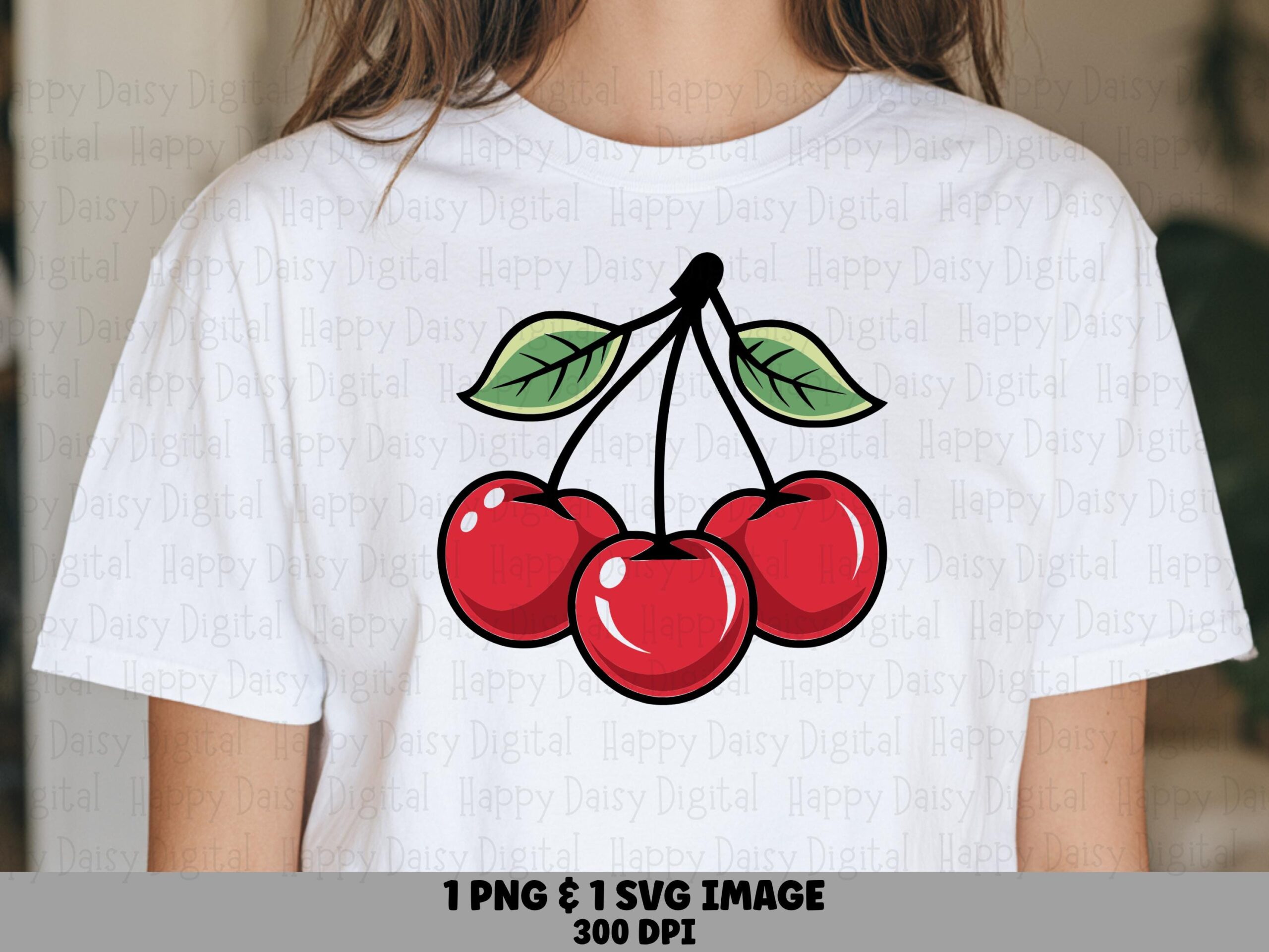 Classic Cherry, Glossy Retro Clipart | PNG And SVG Files, 300DPI Print, Commercial Use - For Sellers, Cricut Compatible
