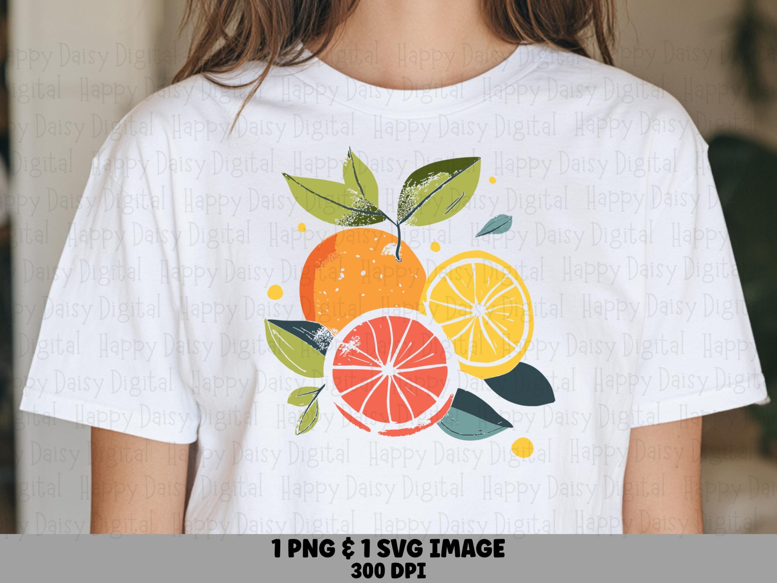 Citrus Trio, Watercolor Painted Clipart PNG SVG Files | Digital Sublimation Art | 300 DPI, Commercial Use