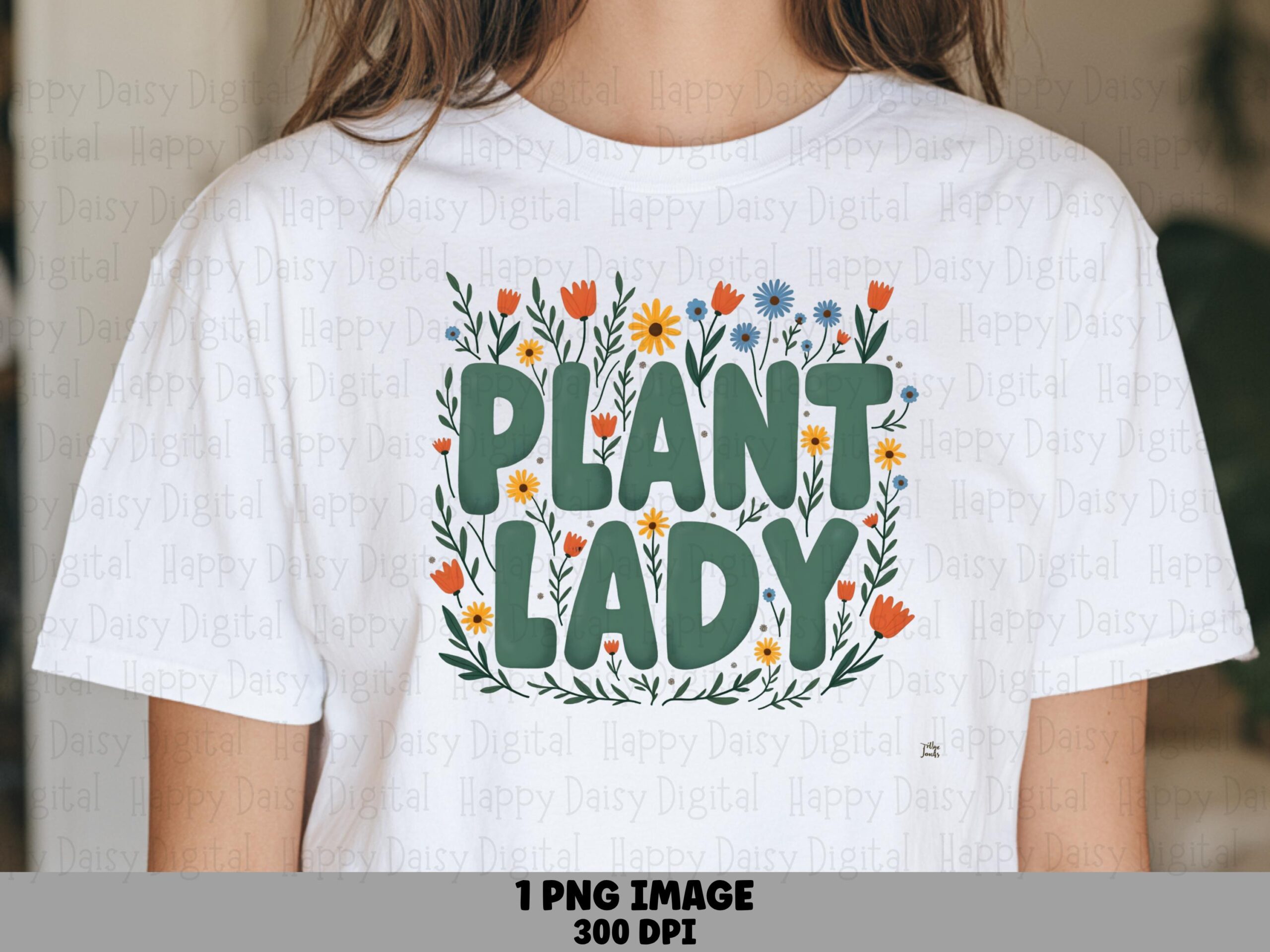Plant Lady Floral PNG | Sublimation Commercial Use POD