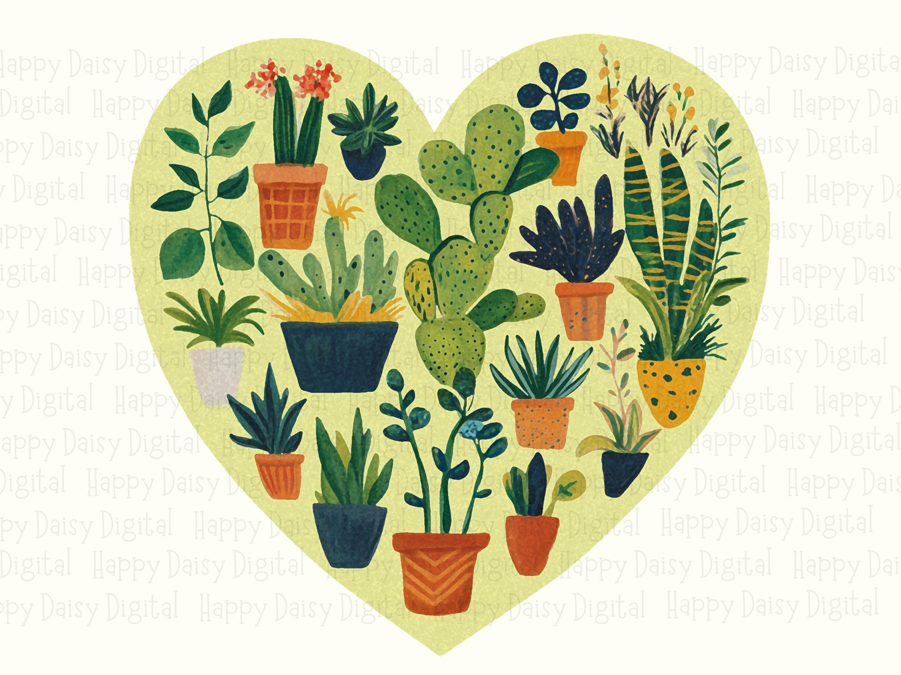 Plant Lover Heart PNG | Sublimation Commercial Use POD - Image 2