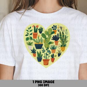 Plant Lover Heart PNG | Sublimation Commercial Use POD