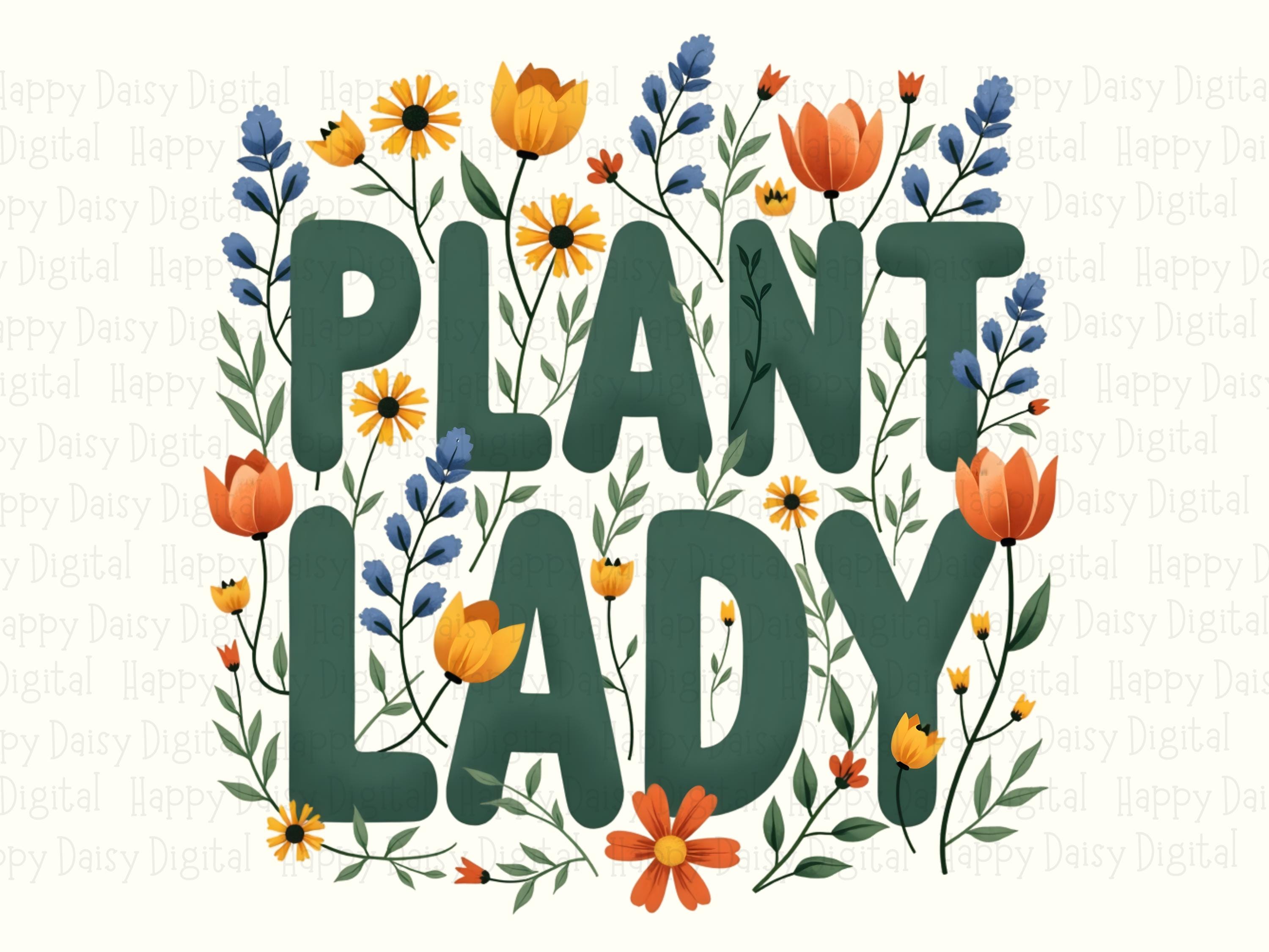 Plant Lady Bloom PNG | Sublimation Commercial Use POD - Image 2