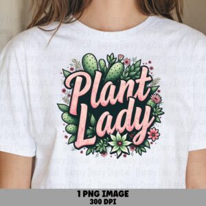 Plant Lady Badge PNG | Sublimation Commercial Use POD