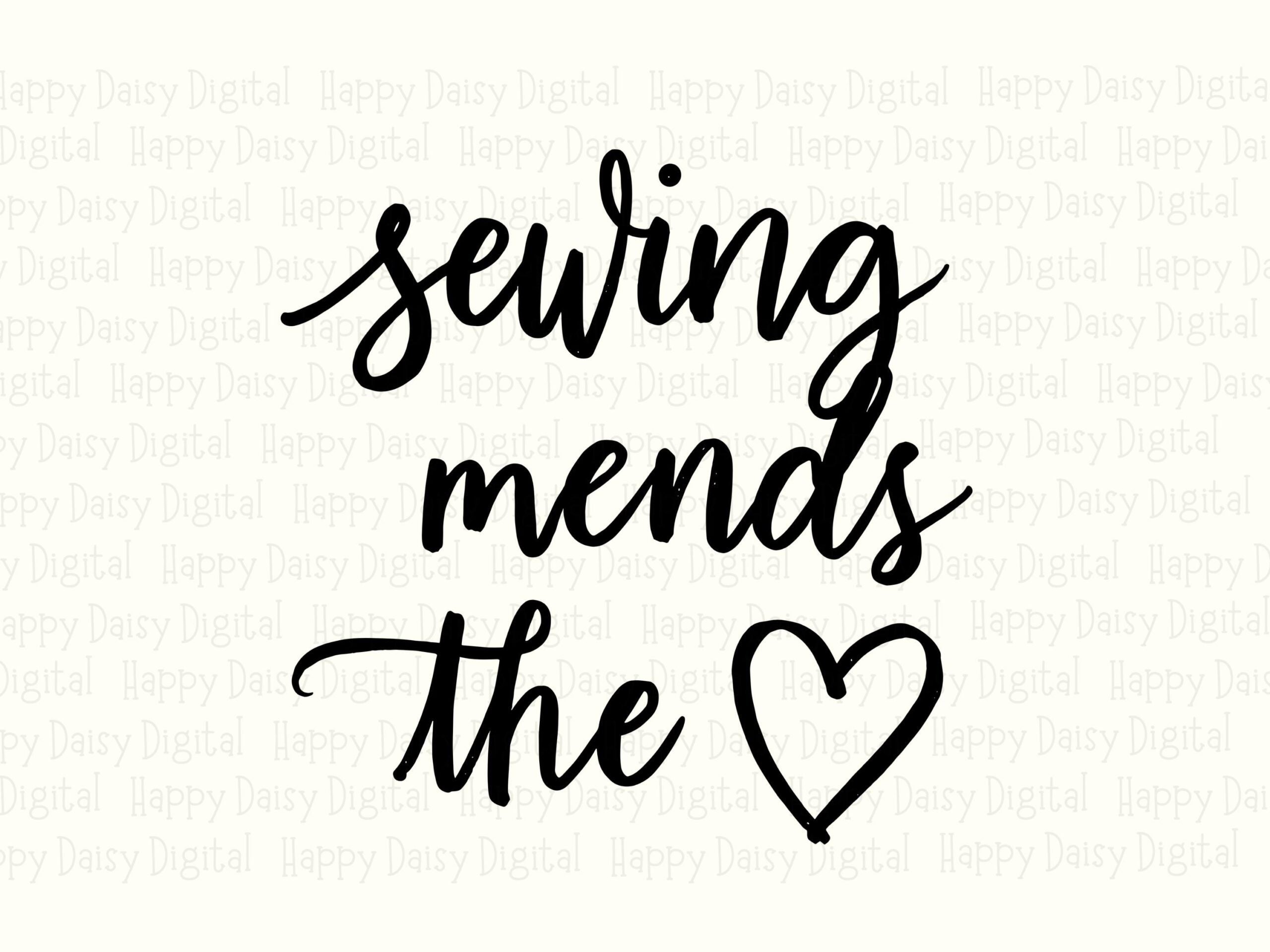 Sewing Quote, Script Heart Design PNG SVG | Sublimation, Print-Ready 300 DPI, Commercial License - Image 2