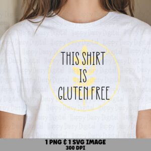 Gluten Free, Circular Wheat Badge PNG SVG | Sublimation Digital Design, 300 DPI - Commercial Use License