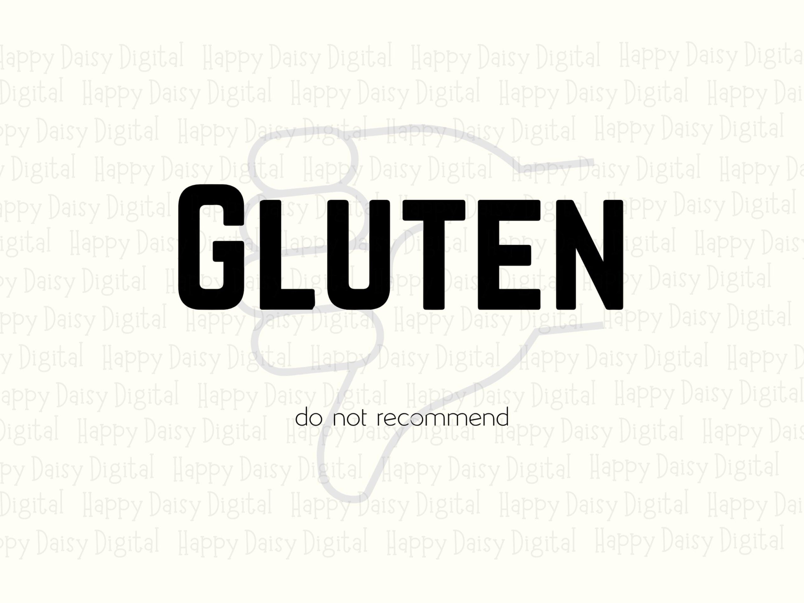 Gluten Humor, Minimalist Bold Typography PNG SVG | Sublimation Commercial Use, Print-Ready 300 DPI, Cricut Friendly - Image 2