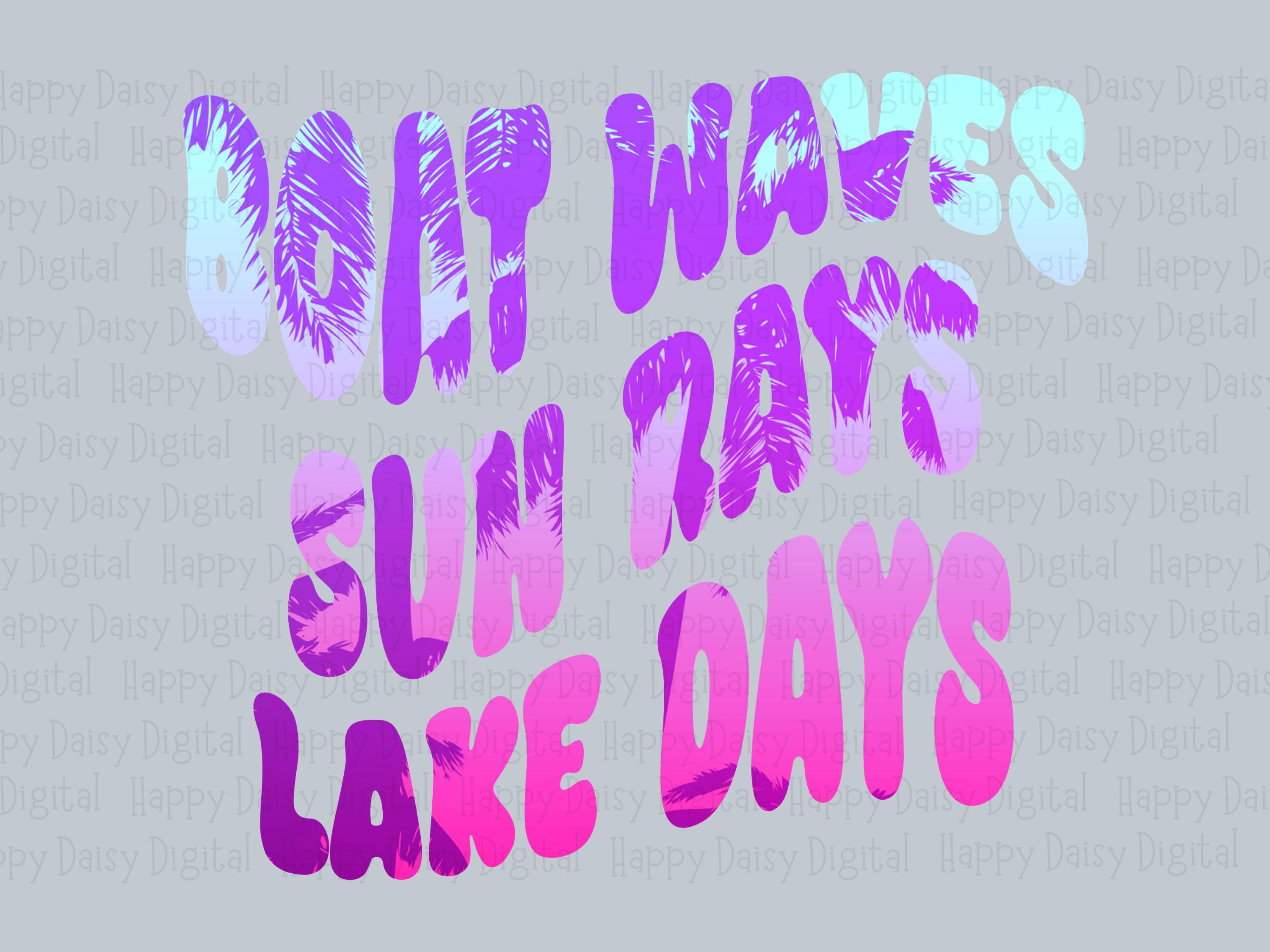 Neon Wave Lake Days PNG | Sublimation Commercial Use POD - Image 2