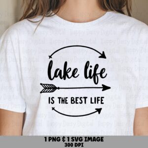 Lake Life Best Life PNG SVG | Sublimation Commercial Use POD