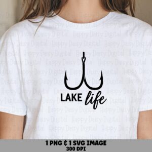 Lake Life Hooks PNG SVG | Sublimation Commercial Use POD