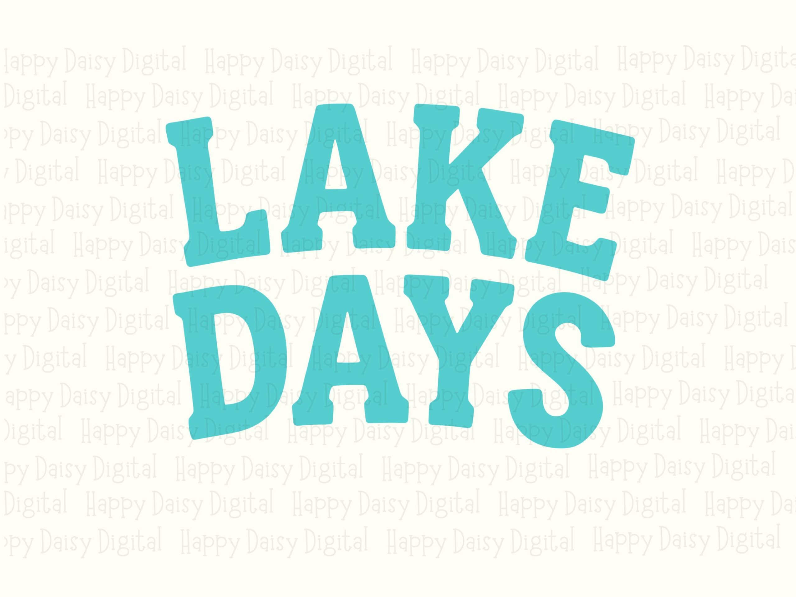 Lake Days Block PNG SVG | Sublimation Commercial Use POD - Image 2