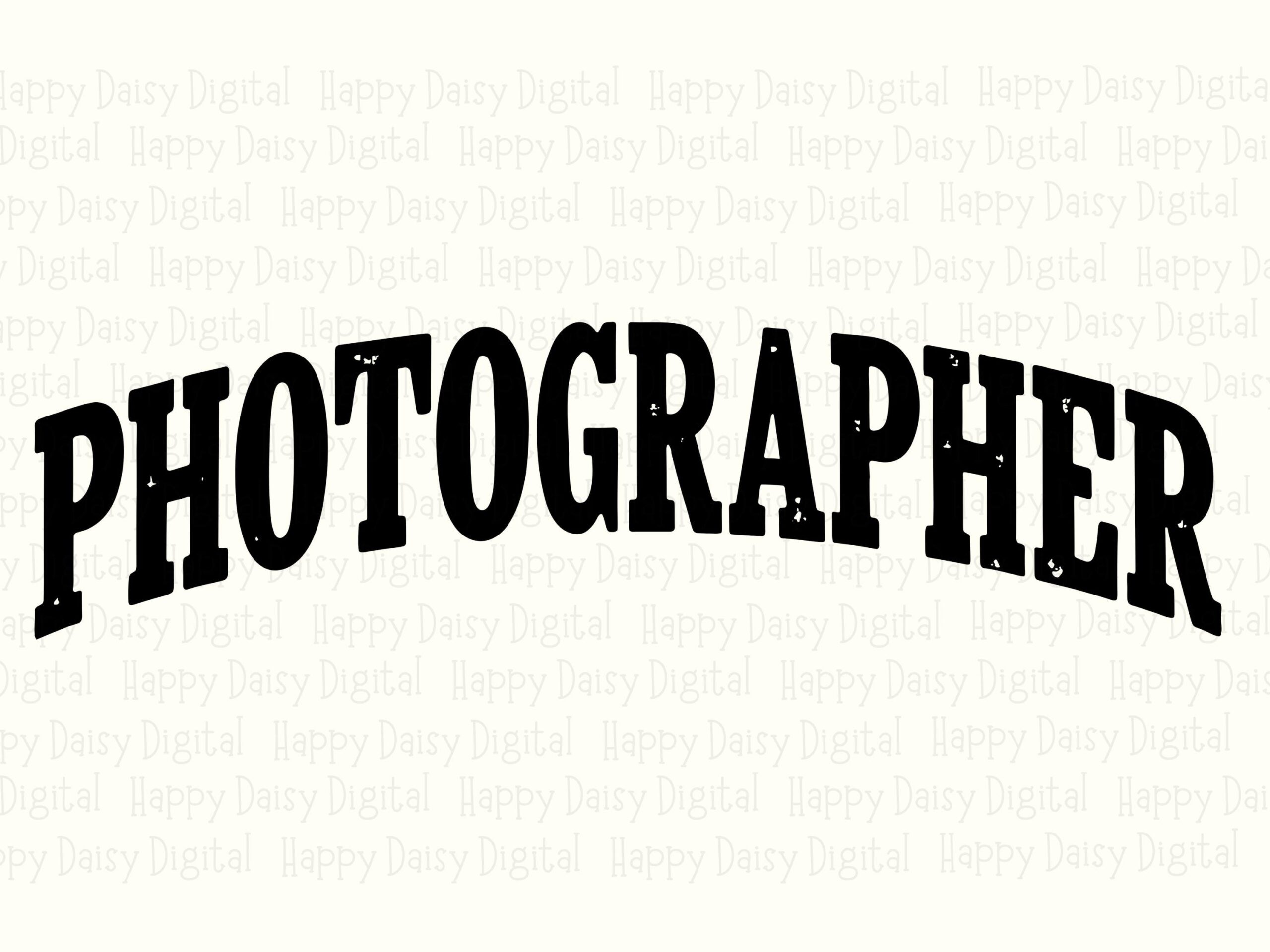 Photographer PNG, Arched Varsity Tee Design | SVG Included | Sublimation, Commercial Use, POD Seller - Image 2