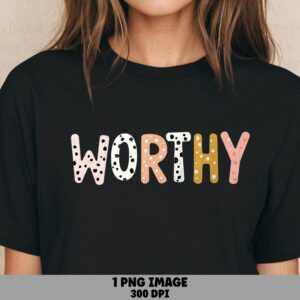 Worthy Polka Dot PNG | Sublimation Commercial Use POD