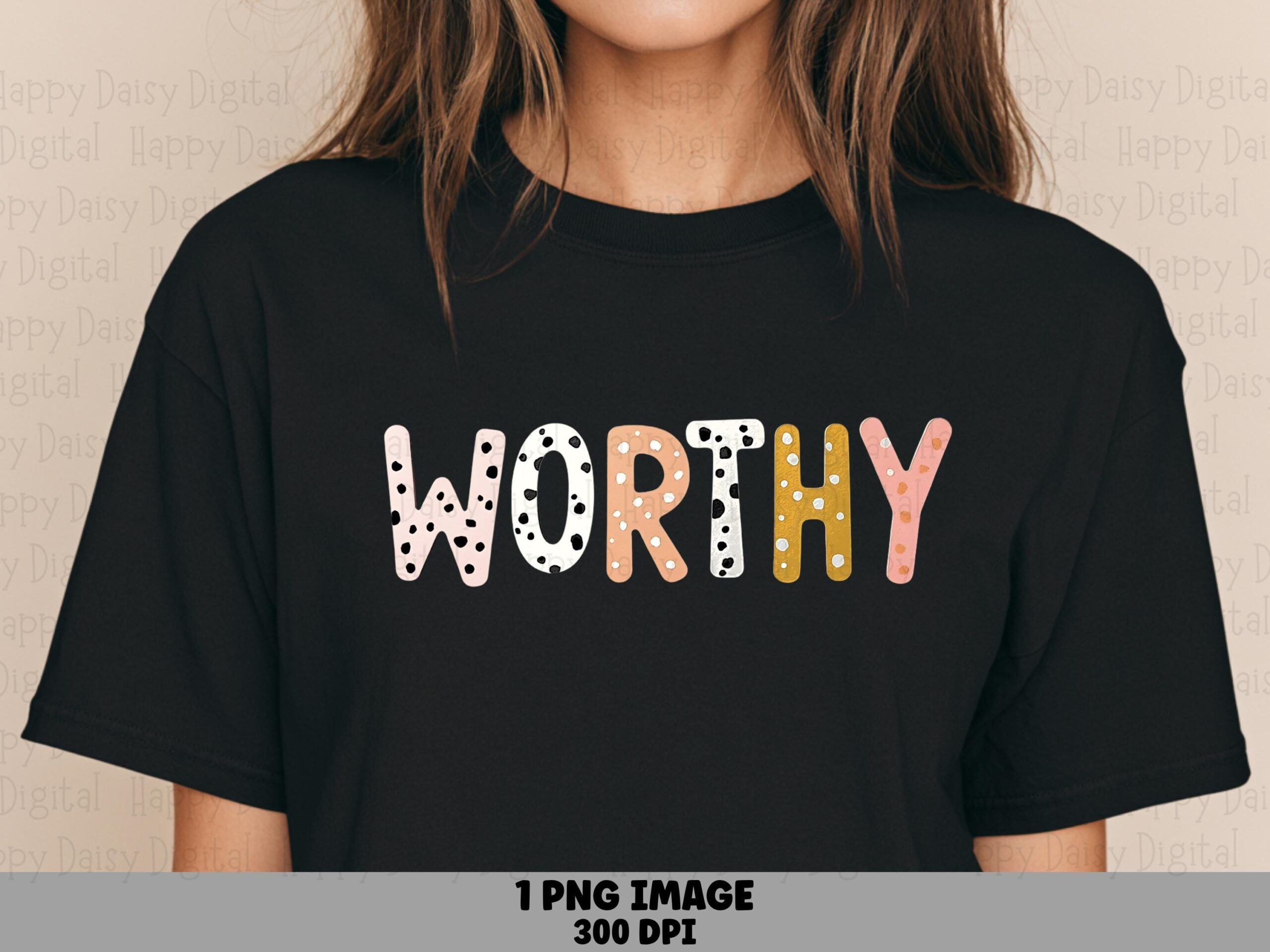 Worthy Polka Dot PNG | Sublimation Commercial Use POD