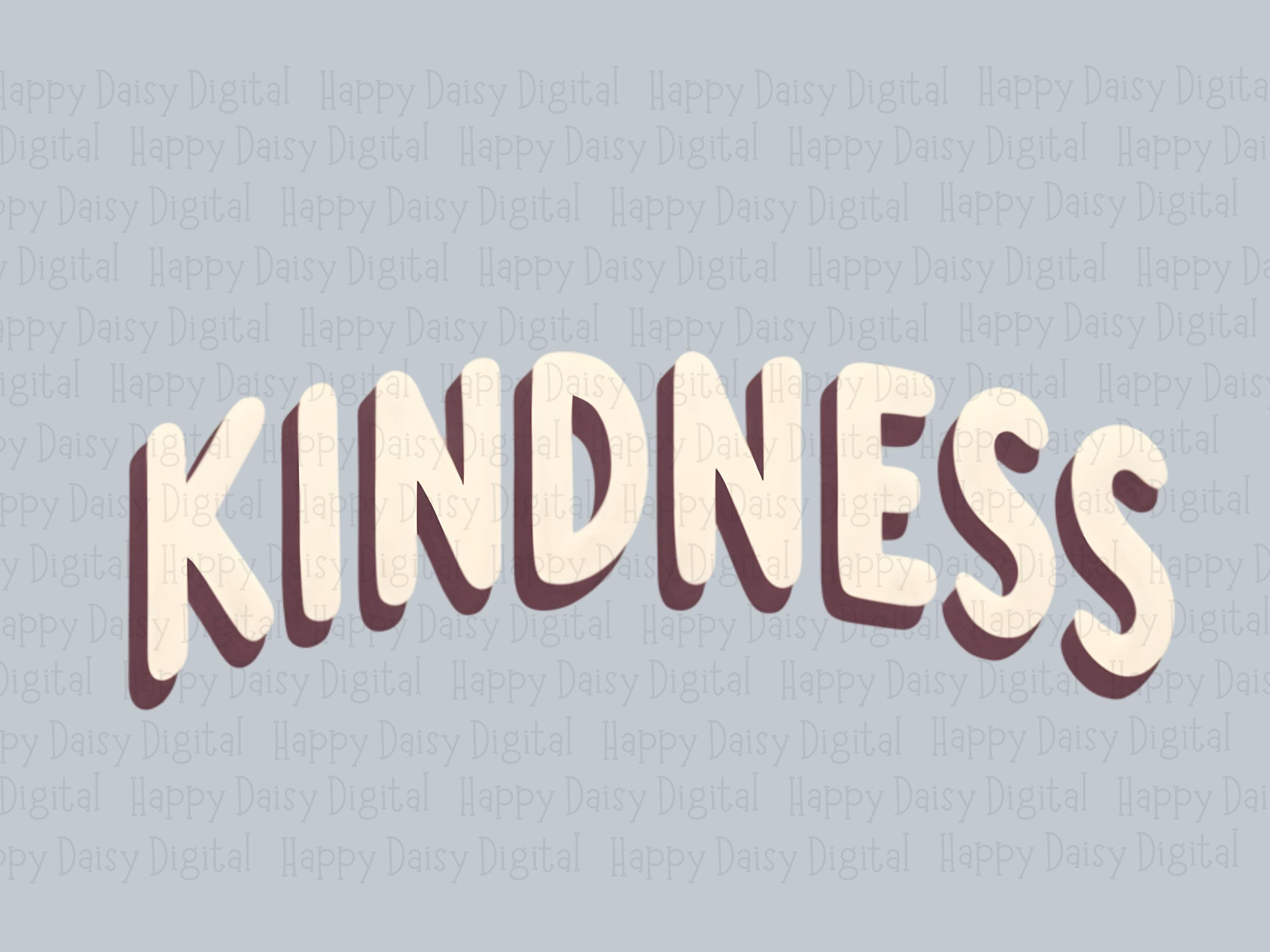 Kindness Script PNG | Sublimation Commercial Use POD - Image 2