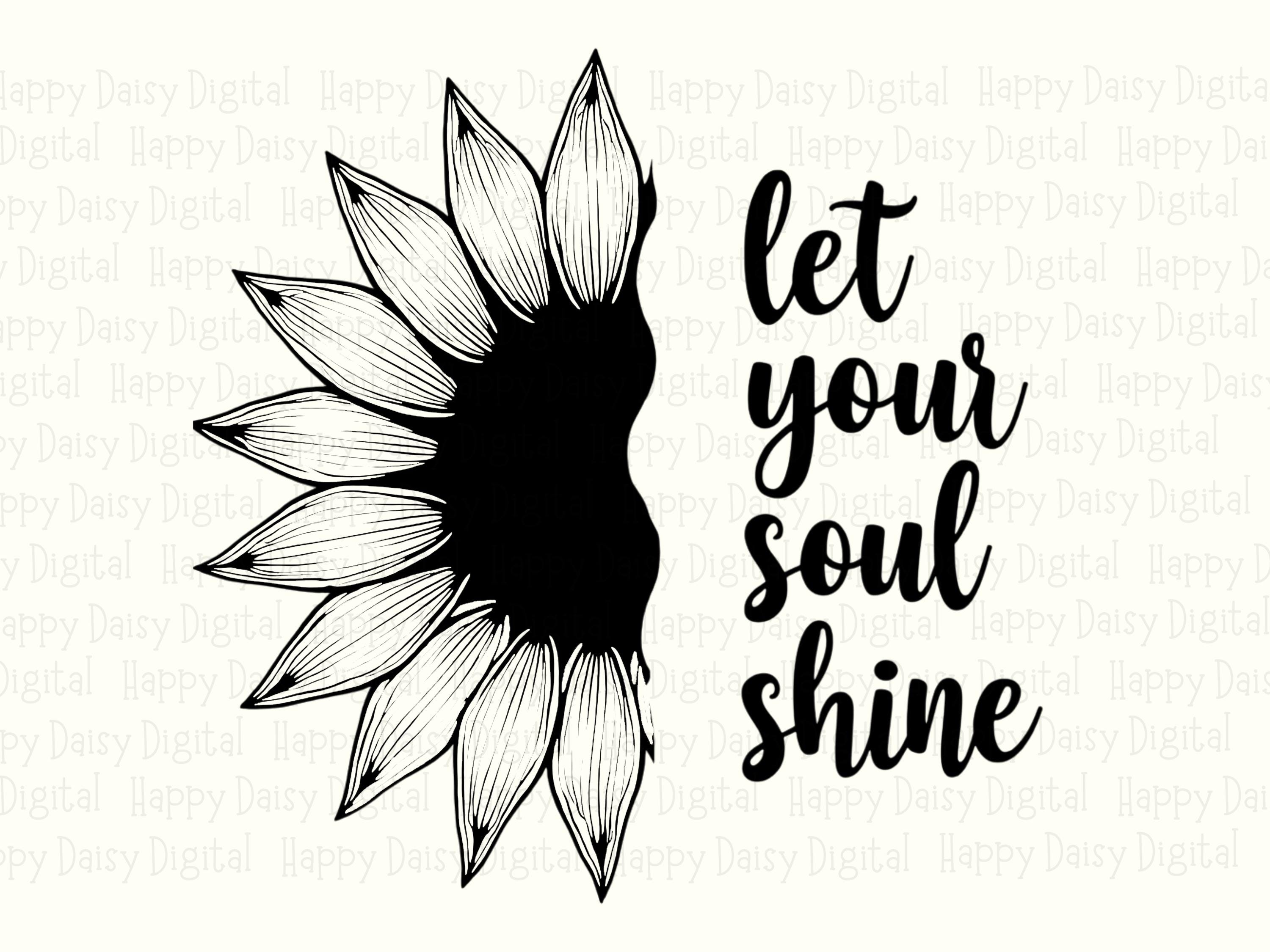 Soul Shine Sunflower PNG | Sublimation Commercial Use POD - Image 2