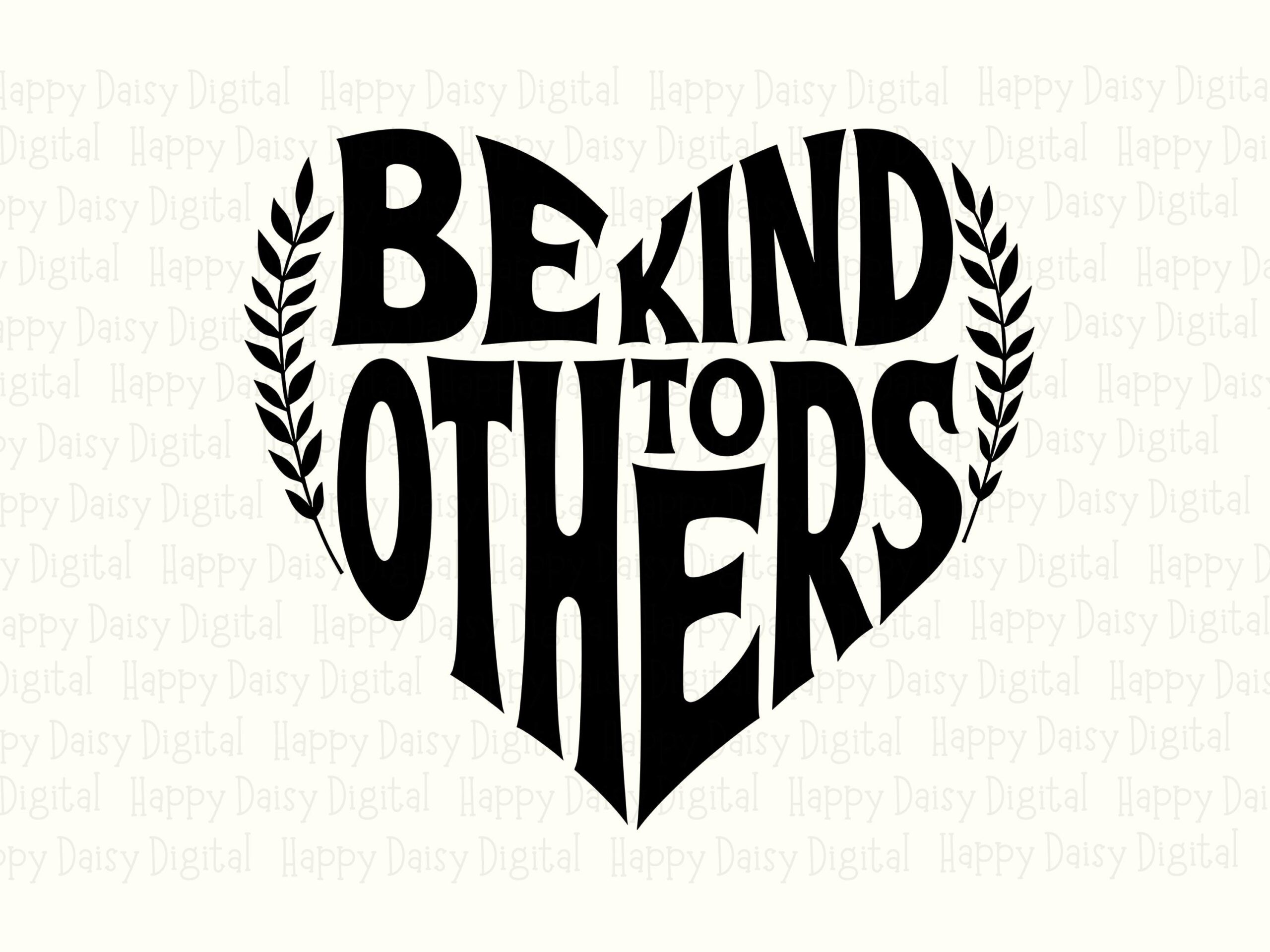 Be Kind Heart Wreath PNG SVG | Sublimation Commercial Use POD - Image 2