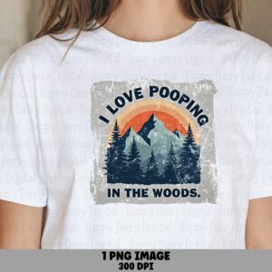 Woods Patch, Distressed Camp Graphic PNG | Sublimation Commercial Use | Print-Ready, 300 DPI