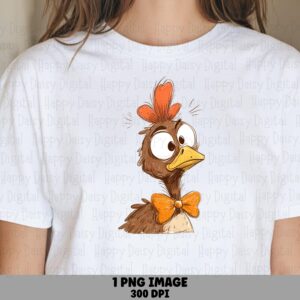 Sketch Turkey with Bow Tie PNG | Sublimation Commercial Use POD