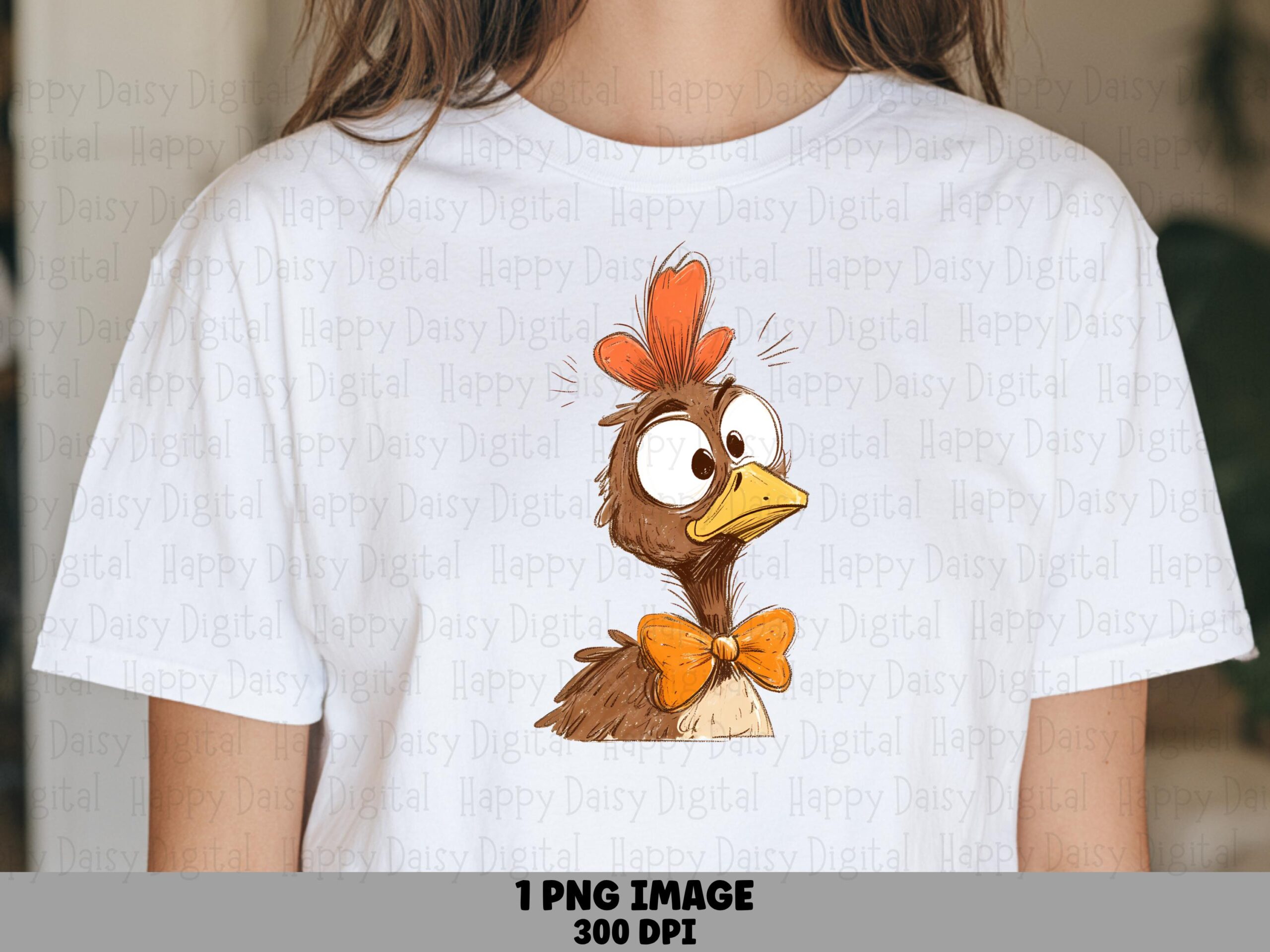 Sketch Turkey with Bow Tie PNG | Sublimation Commercial Use POD