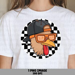 Gobble Gobble Cool Turkey Badge PNG | Sublimation Commercial Use POD