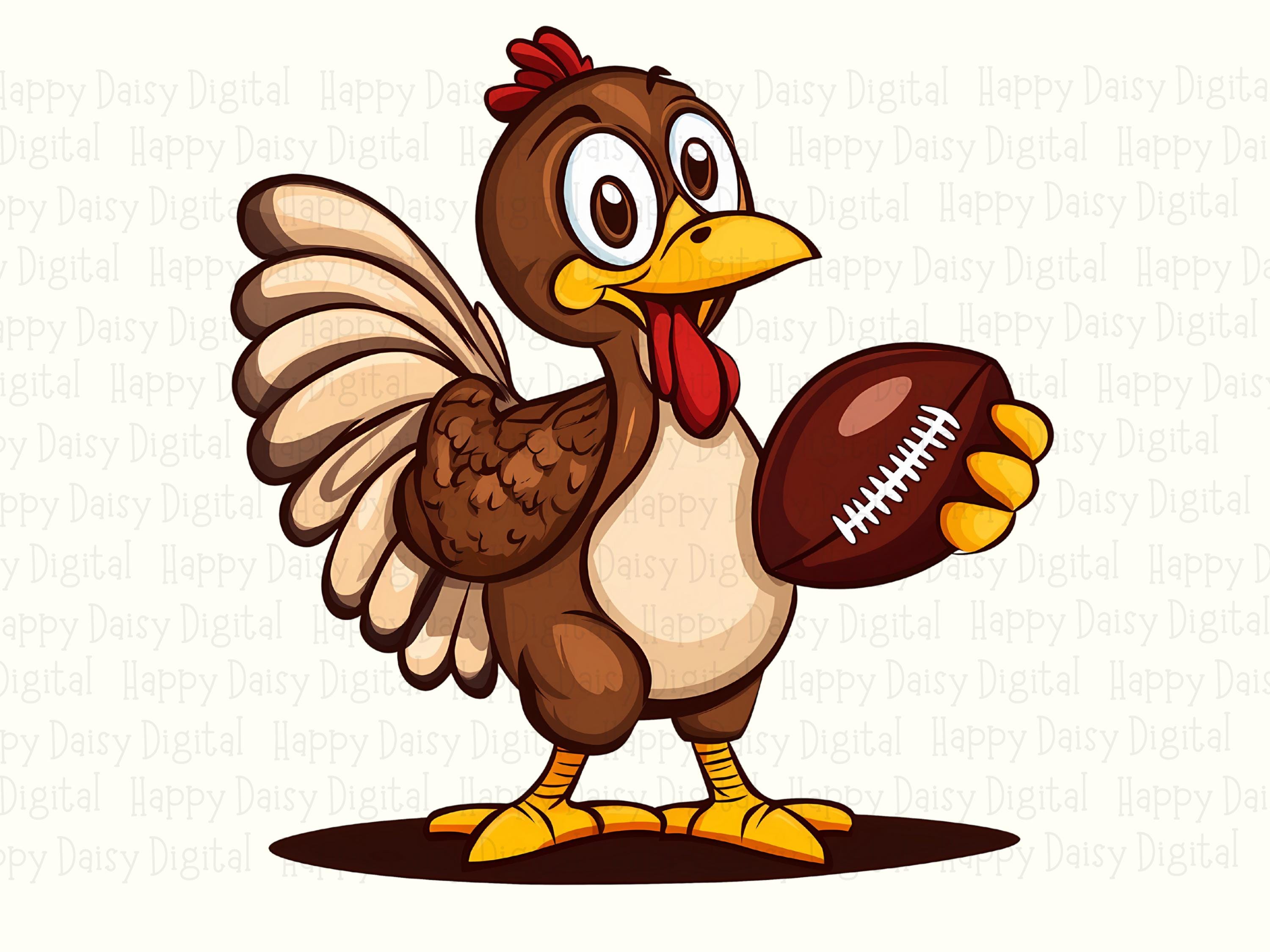 Turkey Holding Football PNG | Sublimation Commercial Use POD - Image 2