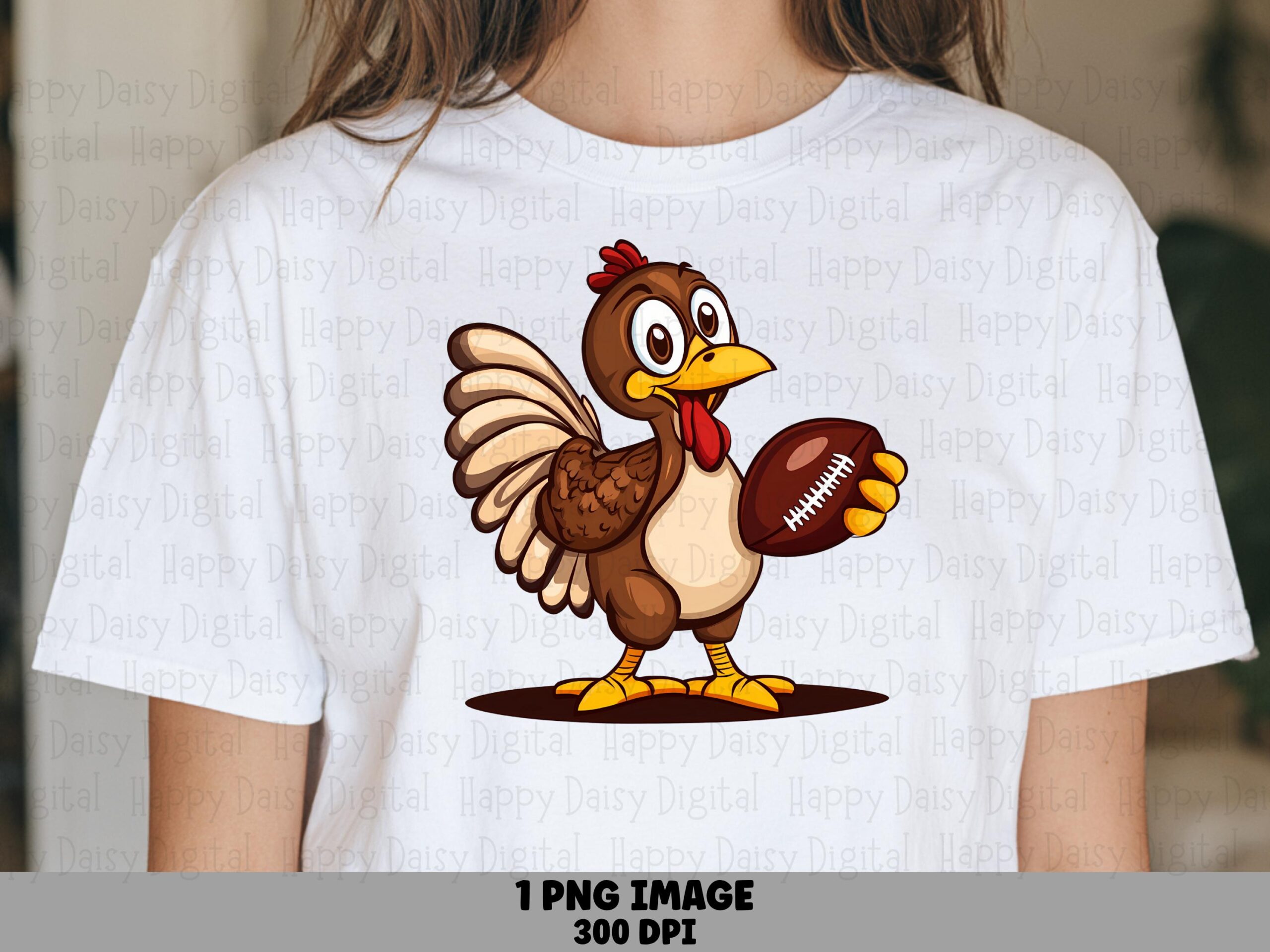 Turkey Holding Football PNG | Sublimation Commercial Use POD