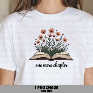 Blooming Chapter Book PNG | Sublimation Commercial Use POD