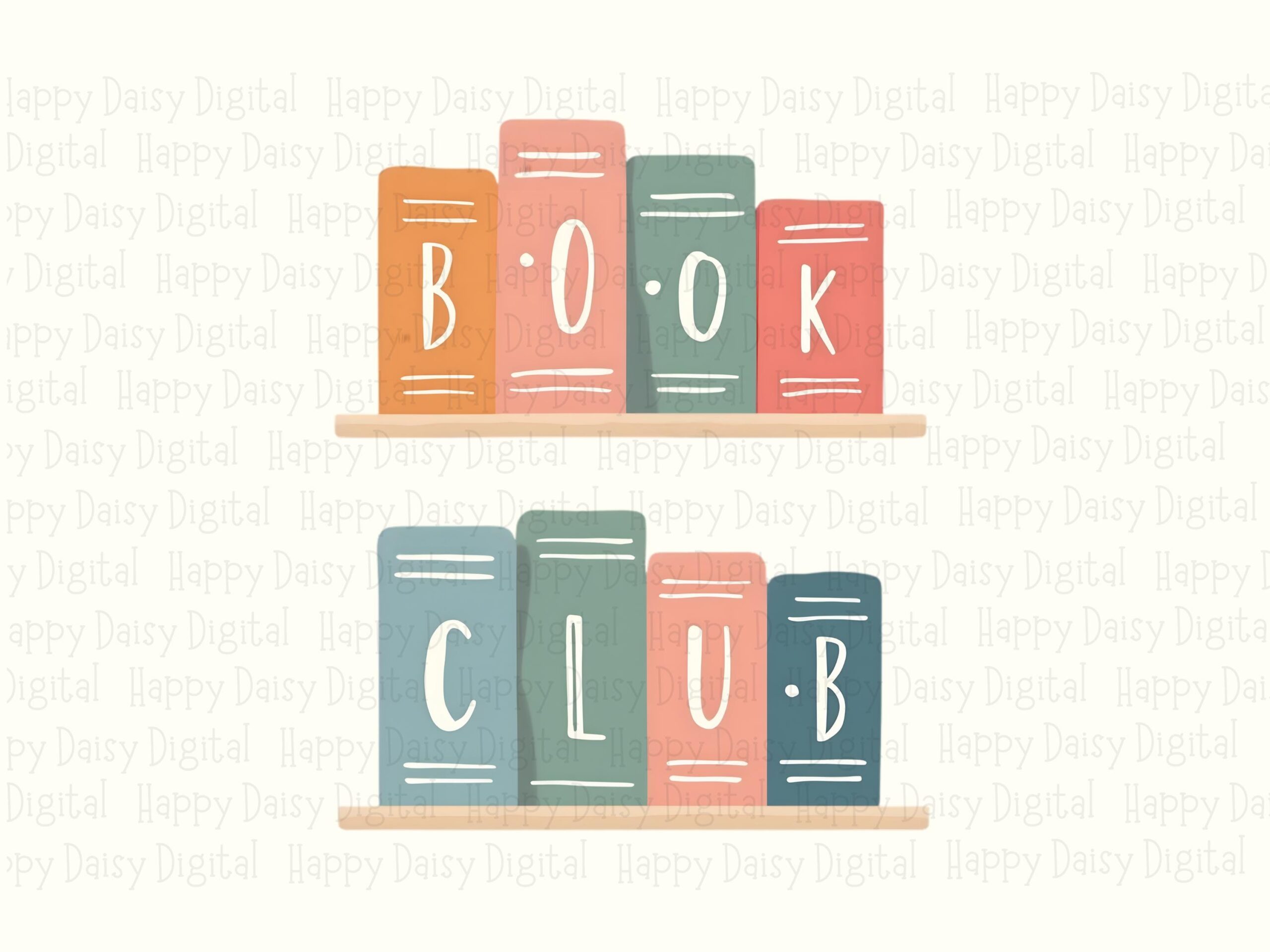 Book Club Shelf PNG | Sublimation Commercial Use POD - Image 2