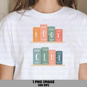 Book Club Shelf PNG | Sublimation Commercial Use POD