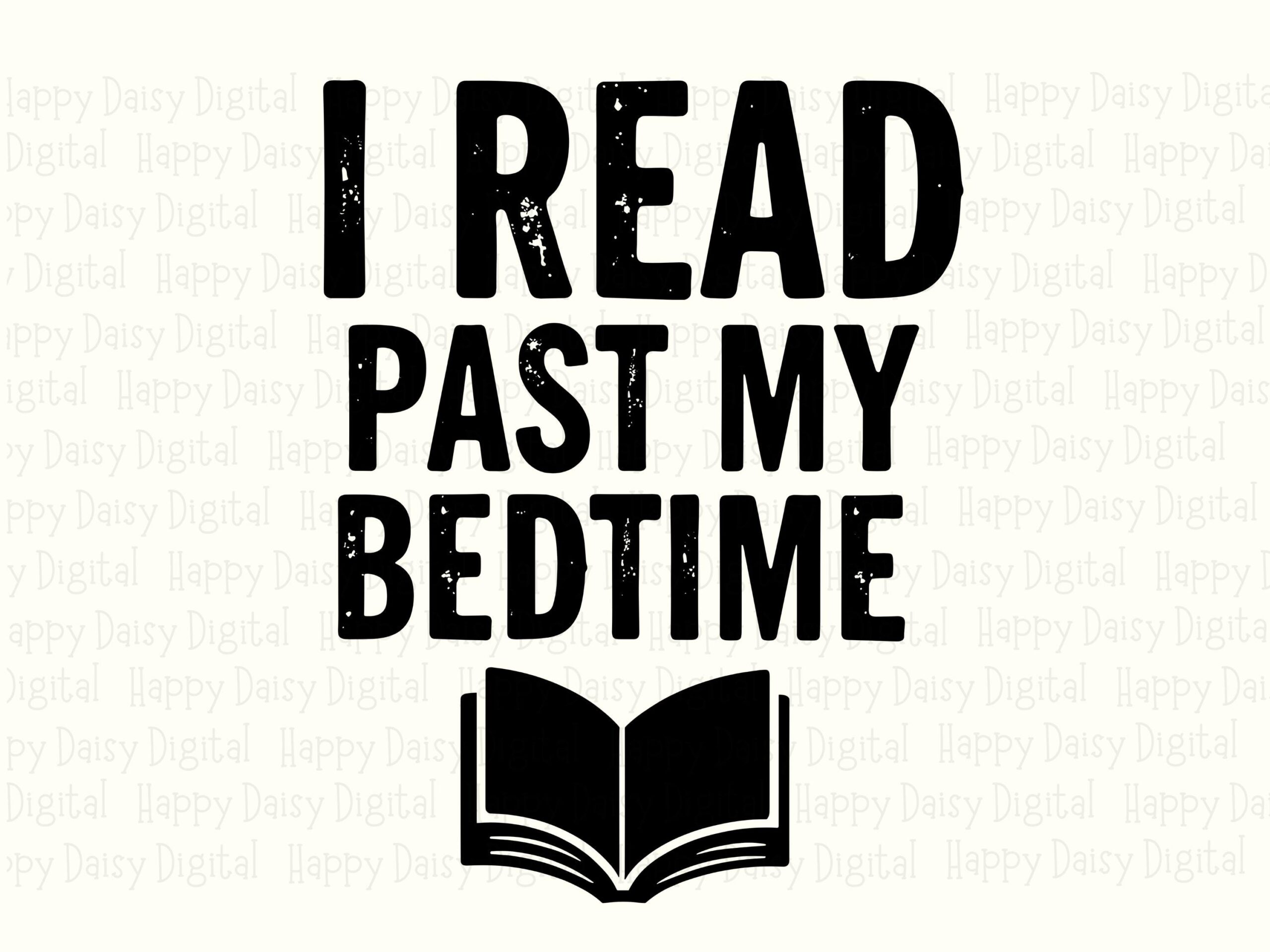 I Read Past Bedtime PNG SVG | Sublimation Commercial Use POD - Image 2