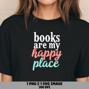 Happy Place Dark PNG SVG | Sublimation Commercial Use POD