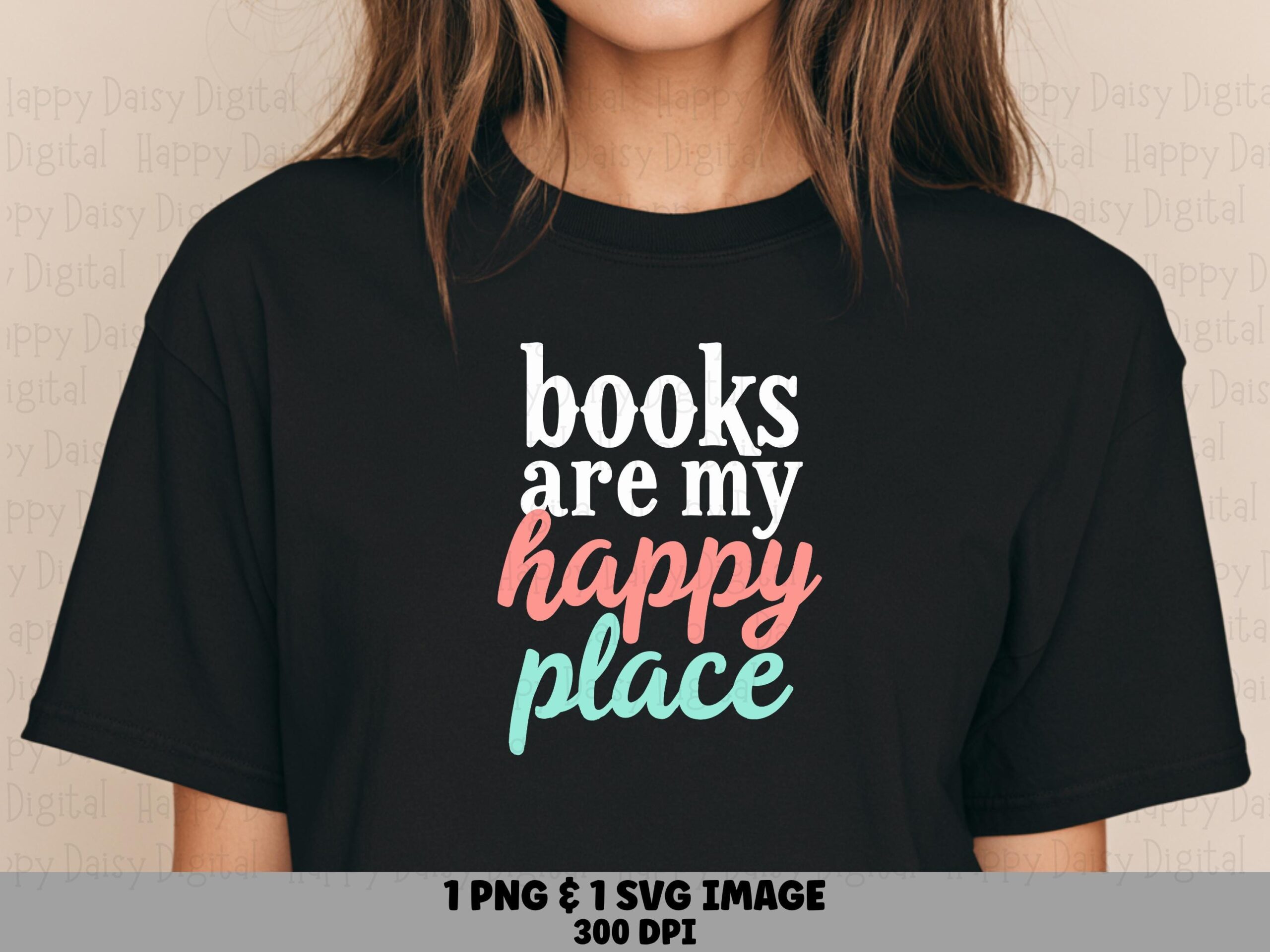 Happy Place Dark PNG SVG | Sublimation Commercial Use POD