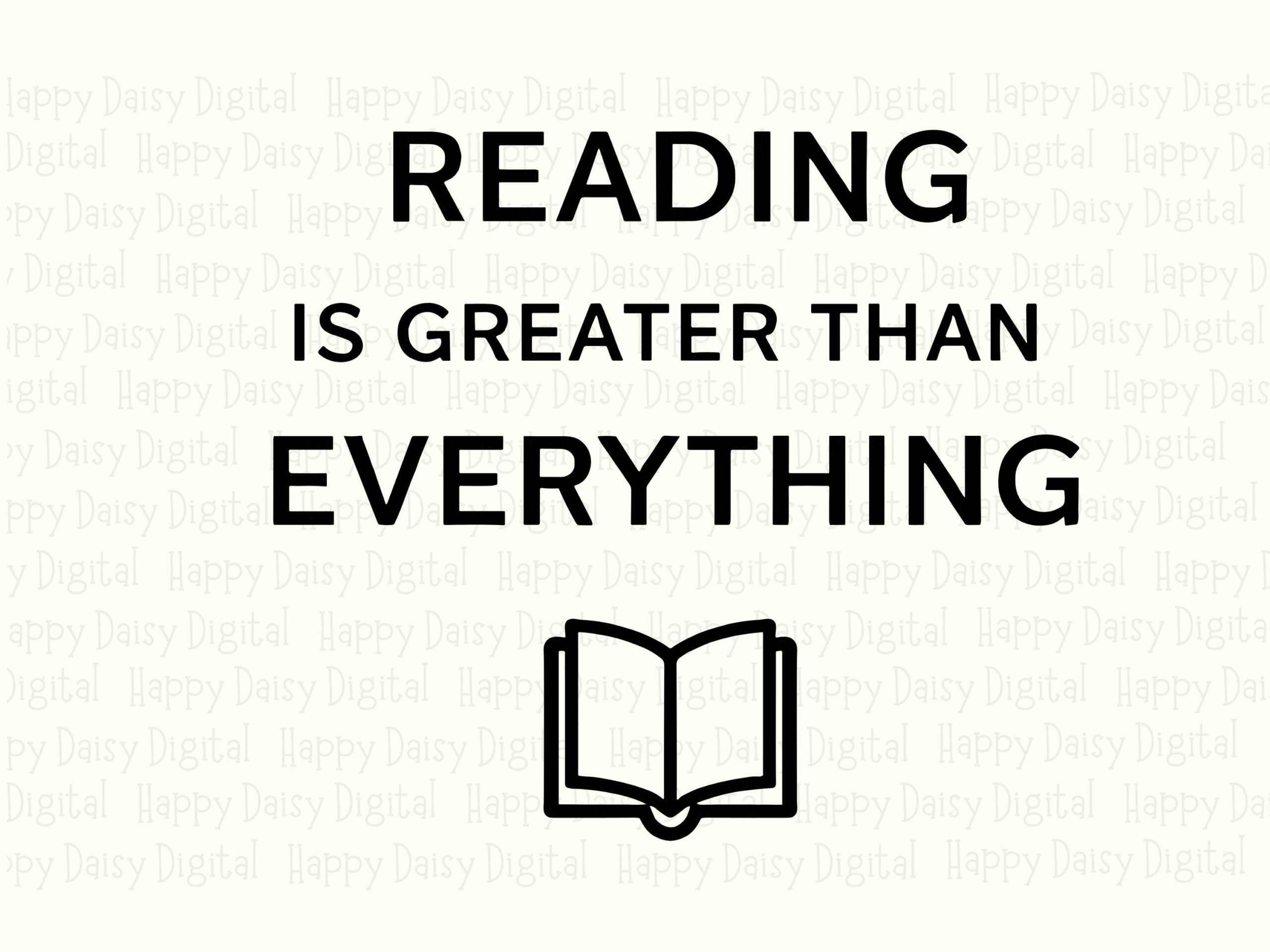 Reading Is Greater PNG SVG | Sublimation Commercial Use POD - Image 2