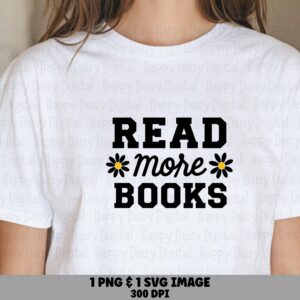Read More Books PNG SVG | Sublimation Commercial Use POD