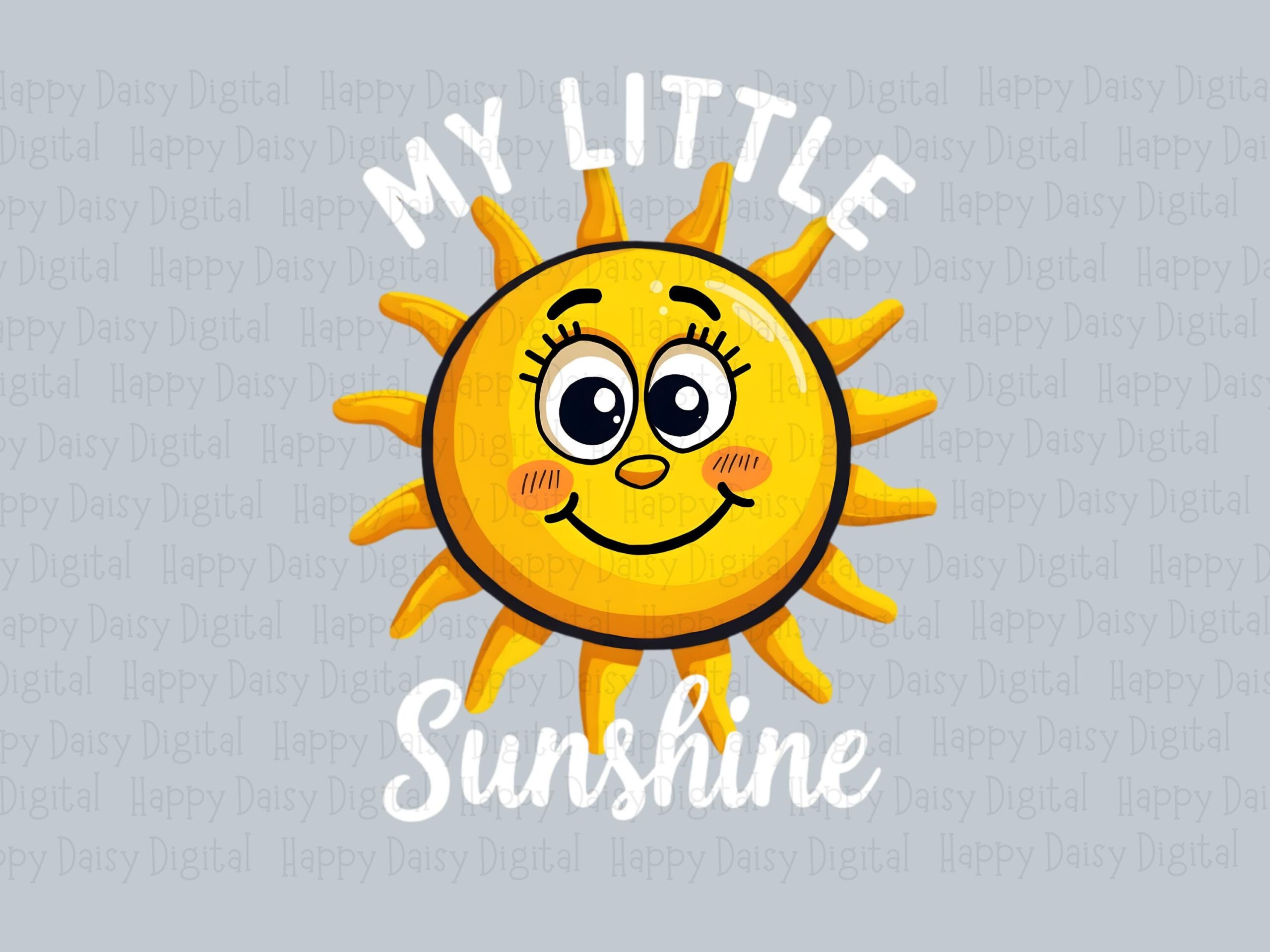 Sun Png Design, Cute Smiley Sunshine Clipart | Sublimation Commercial Use, 300 DPI, For POD Sellers - Image 2