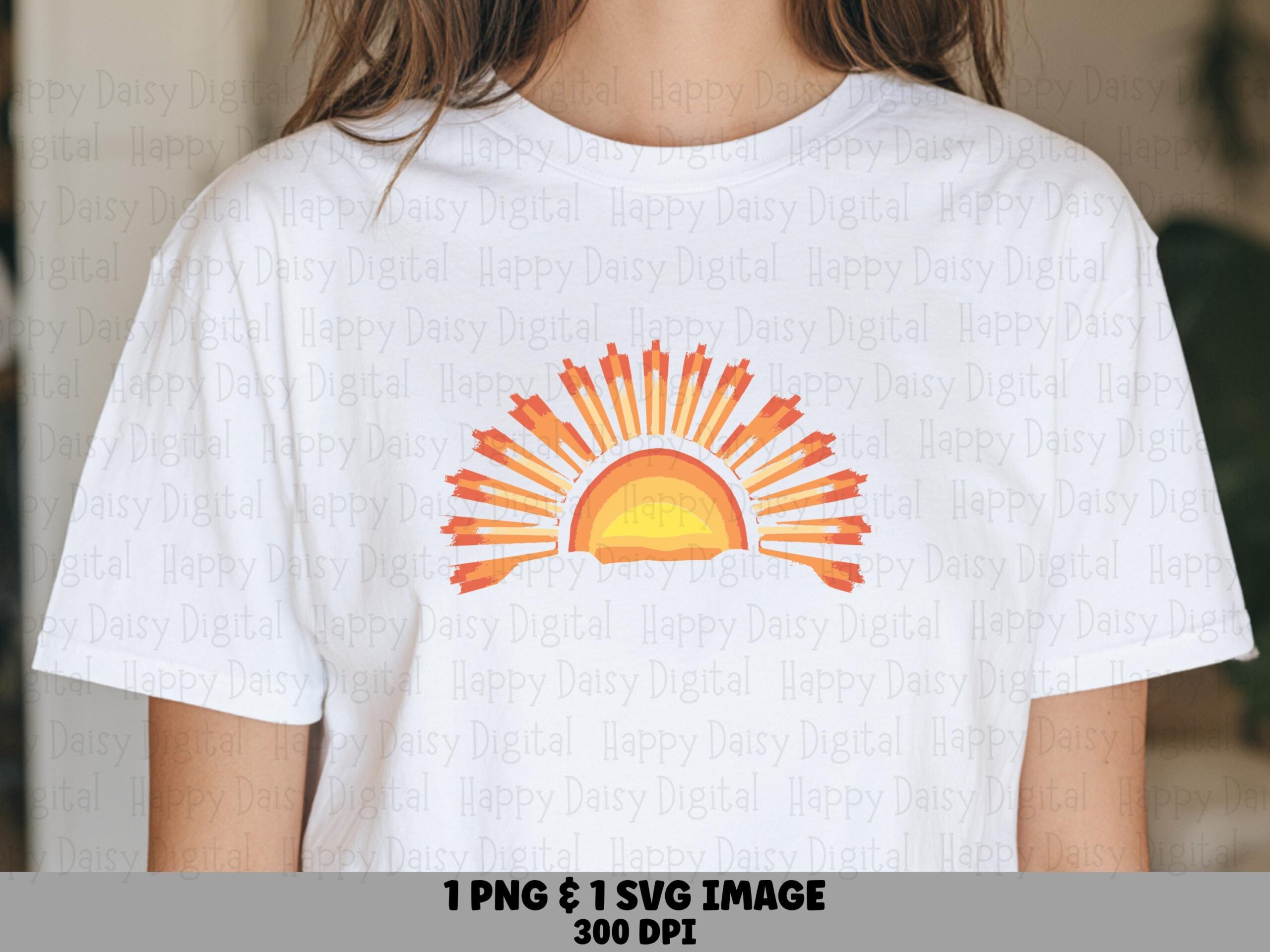 Retro Sunset, Half Sun Rays Clipart - Boho Arc PNG SVG | Sublimation, Commercial Use, 300 DPI