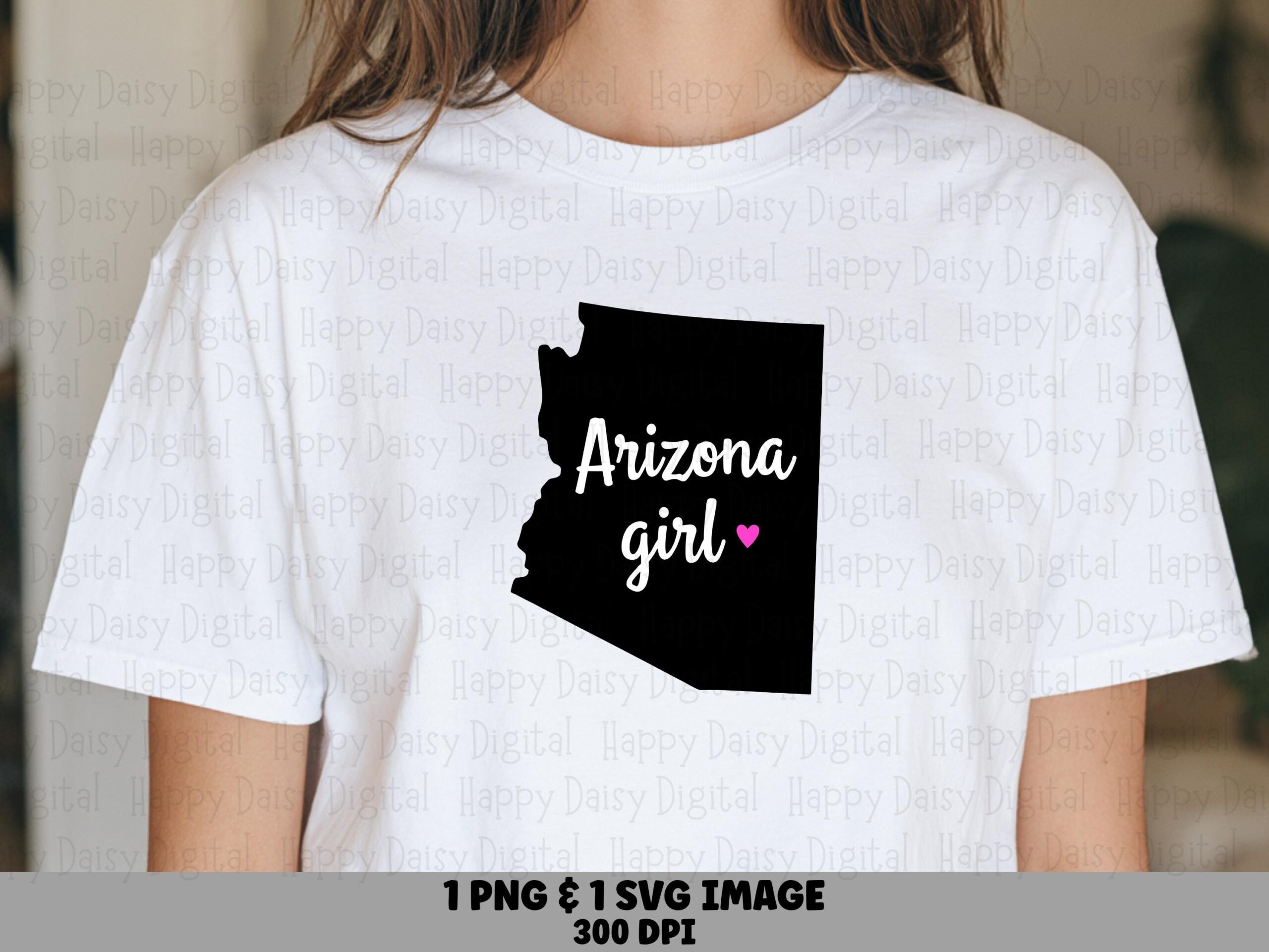 Arizona Girl PNG, State Silhouette Design - Sublimation Clipart | SVG Included, 300 DPI Commercial Use