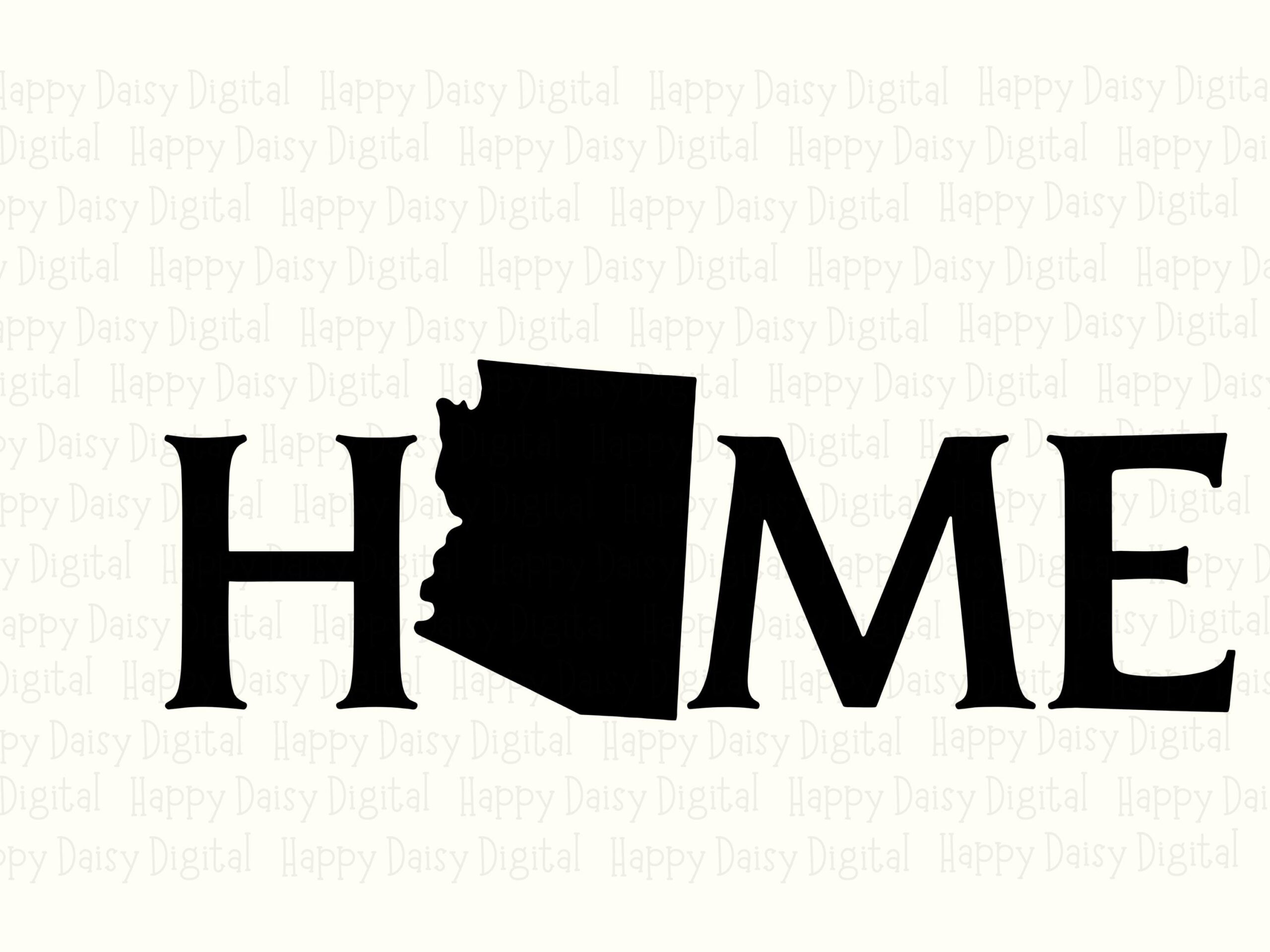 Arizona Home PNG, State Design - Outline O Letterform | SVG Files, 300 DPI, Commercial Use - Image 2