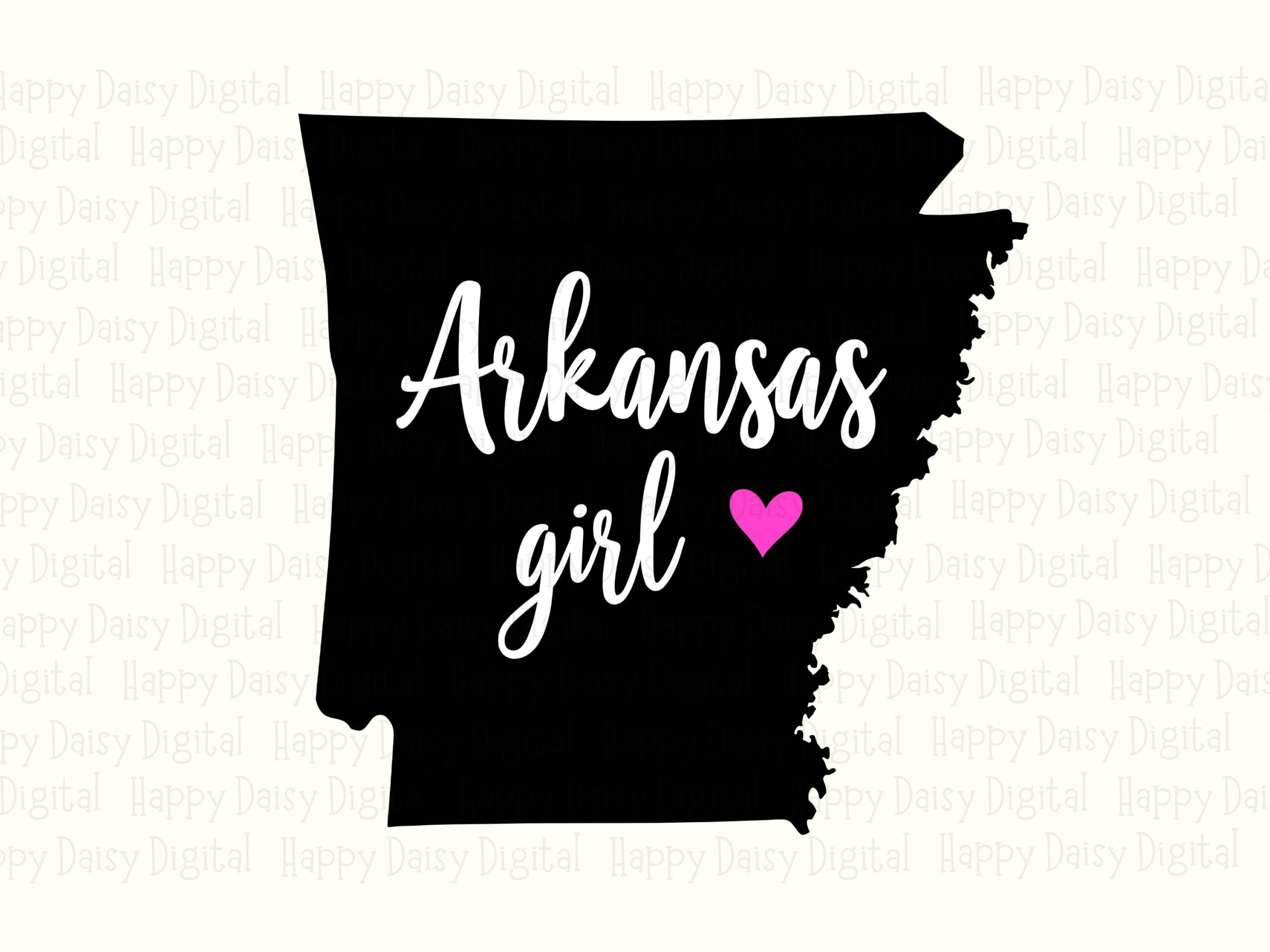 Arkansas Girl PNG, Cute State Silhouette Clipart | SVG File, Sublimation Ready, 300 DPI, Commercial Use, For Cricut - Image 2
