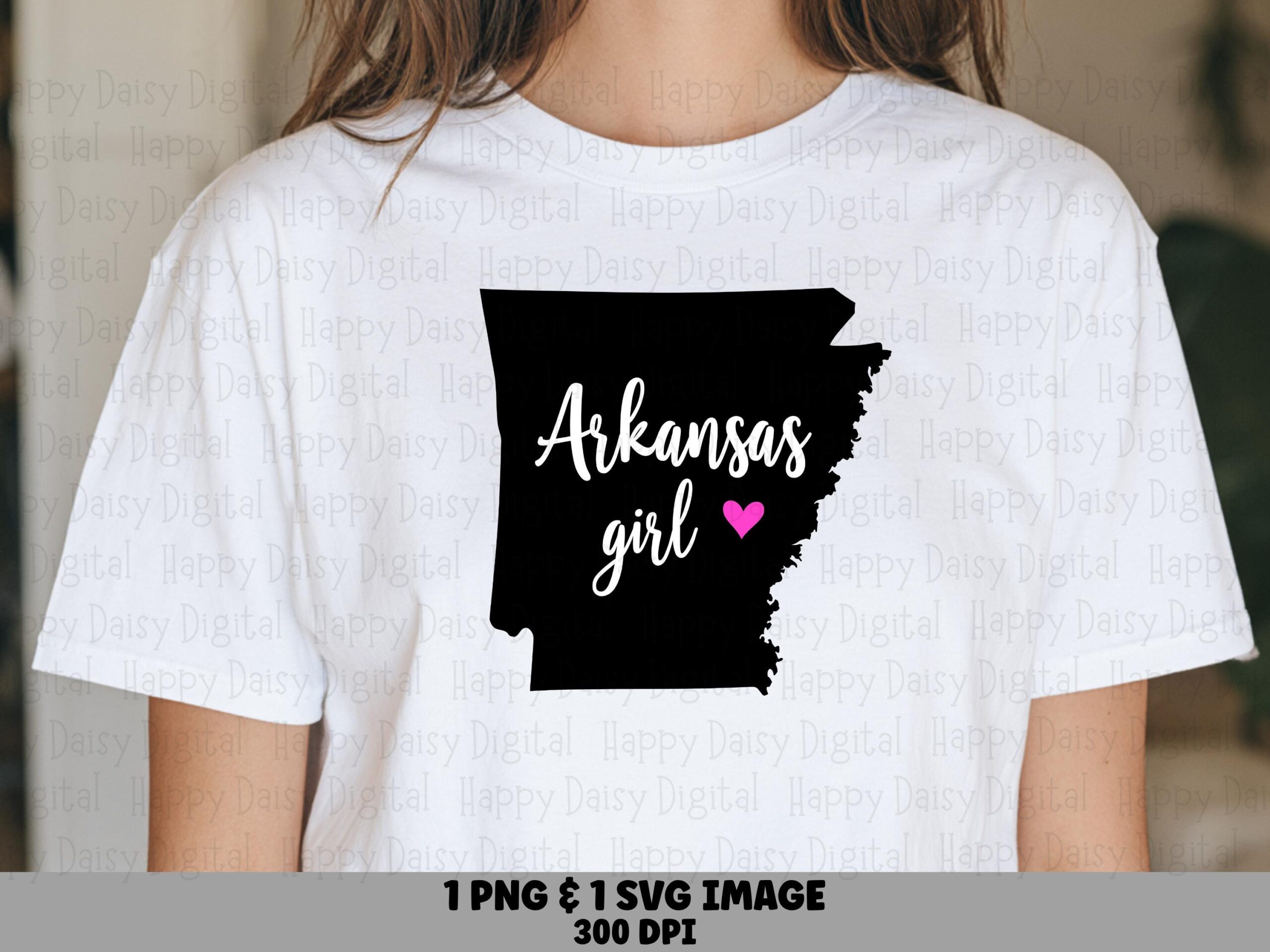 Arkansas Girl PNG, Cute State Silhouette Clipart | SVG File, Sublimation Ready, 300 DPI, Commercial Use, For Cricut
