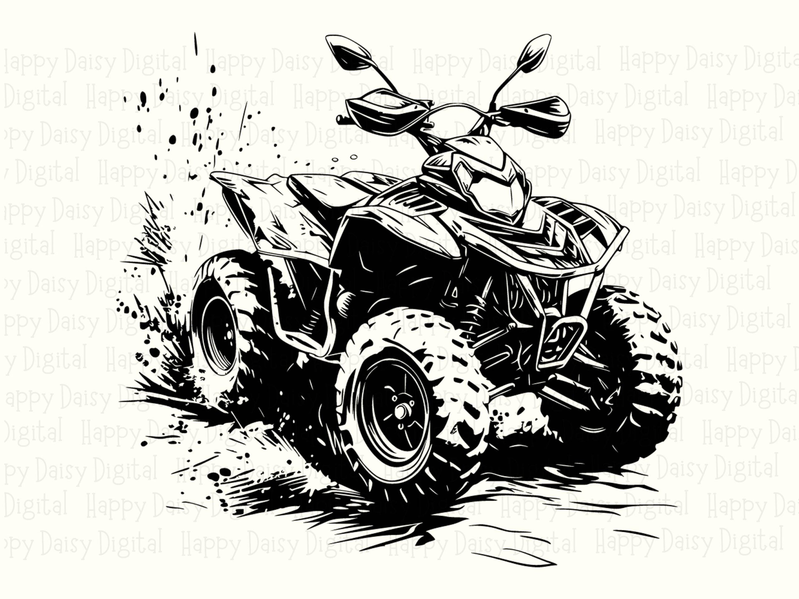 ATV png SVG | Off-Road Mud Splash Action Design Sublimation Commercial Use POD - Image 2