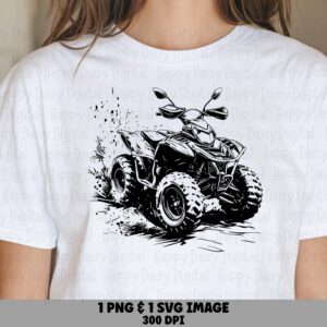 ATV png SVG | Off-Road Mud Splash Action Design Sublimation Commercial Use POD