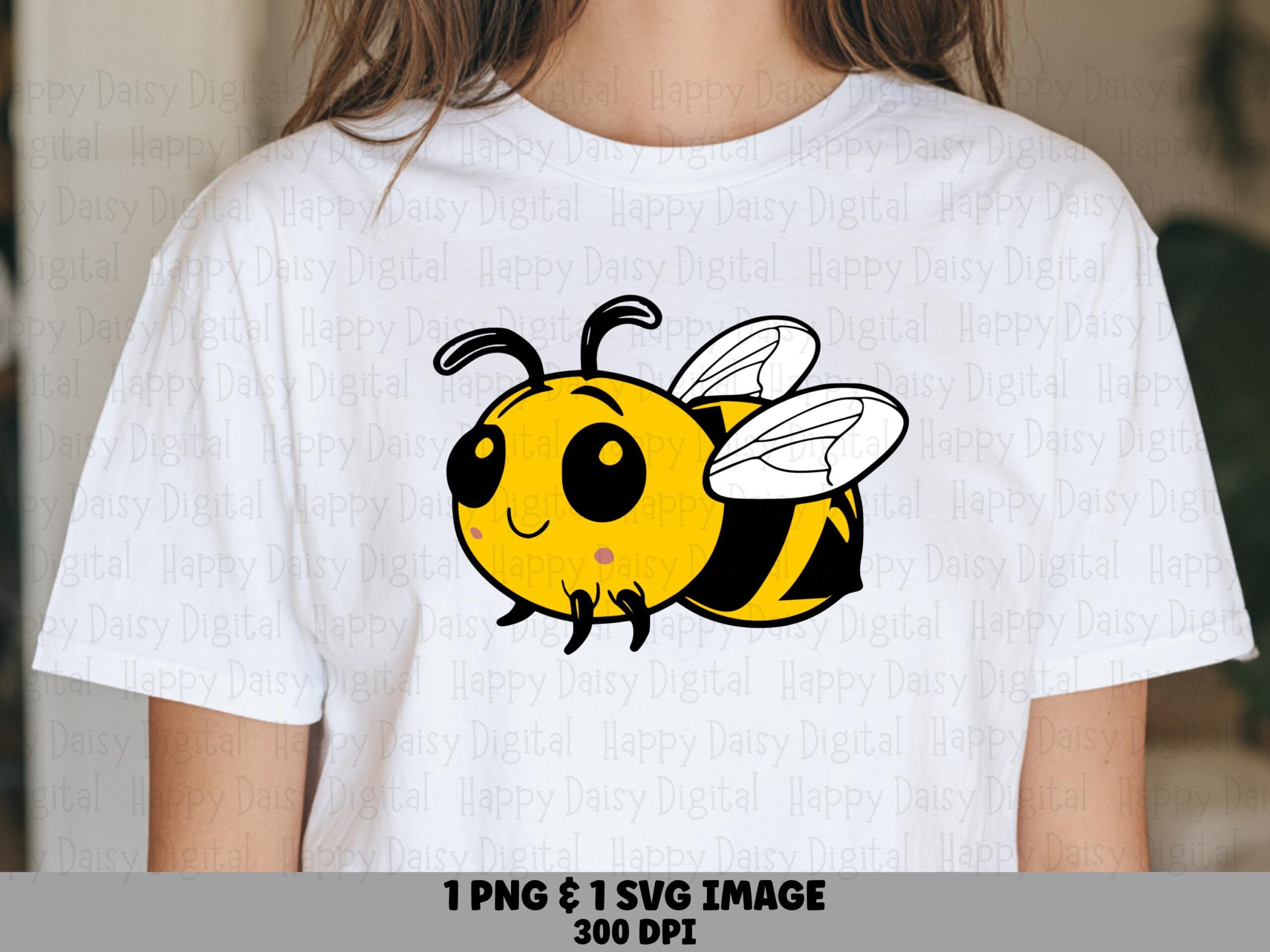 Floating Chibi Bee PNG SVG | Sublimation Commercial Use POD