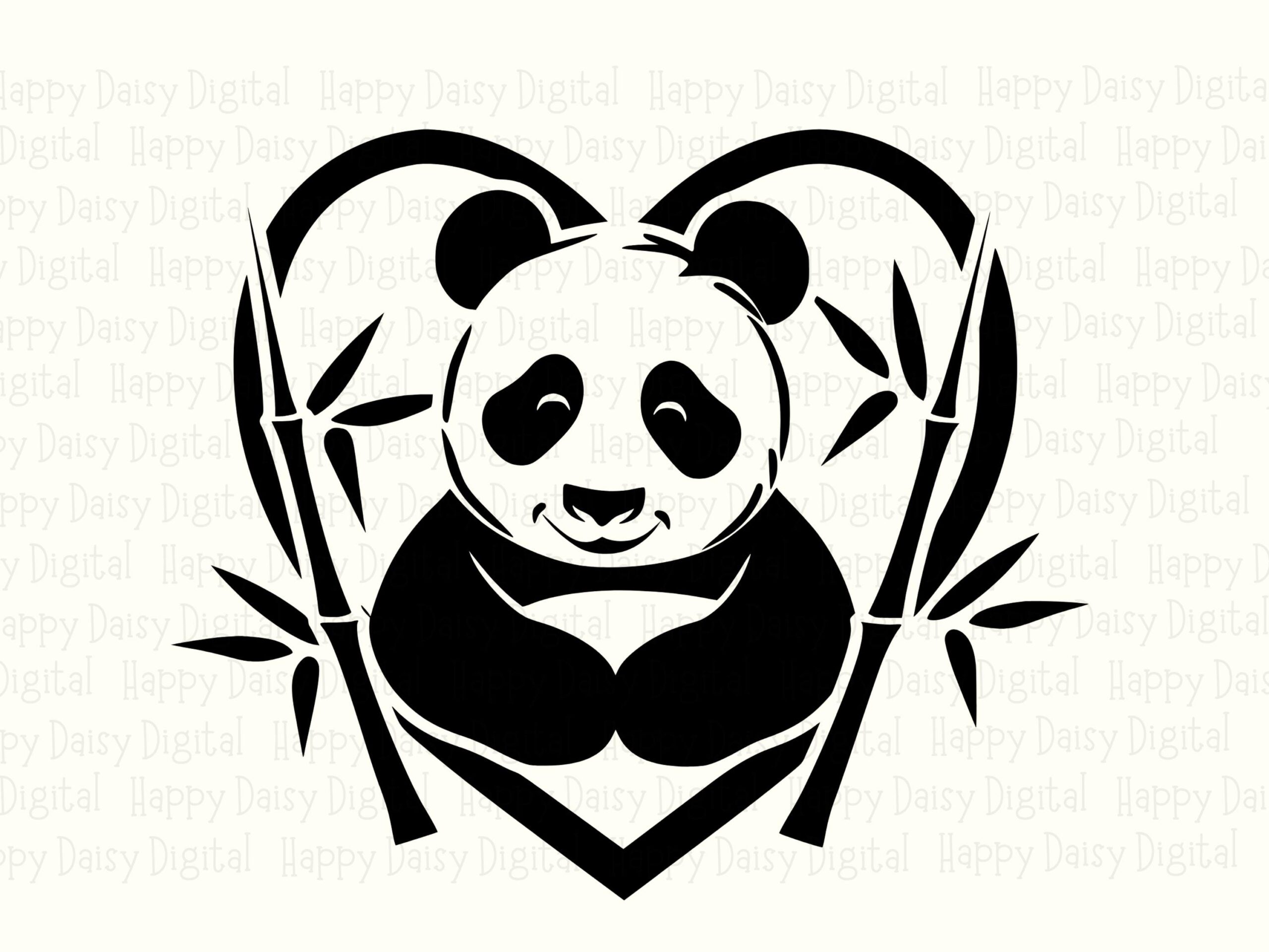Panda Hugging Heart PNG SVG | Sublimation Commercial Use POD - Image 2